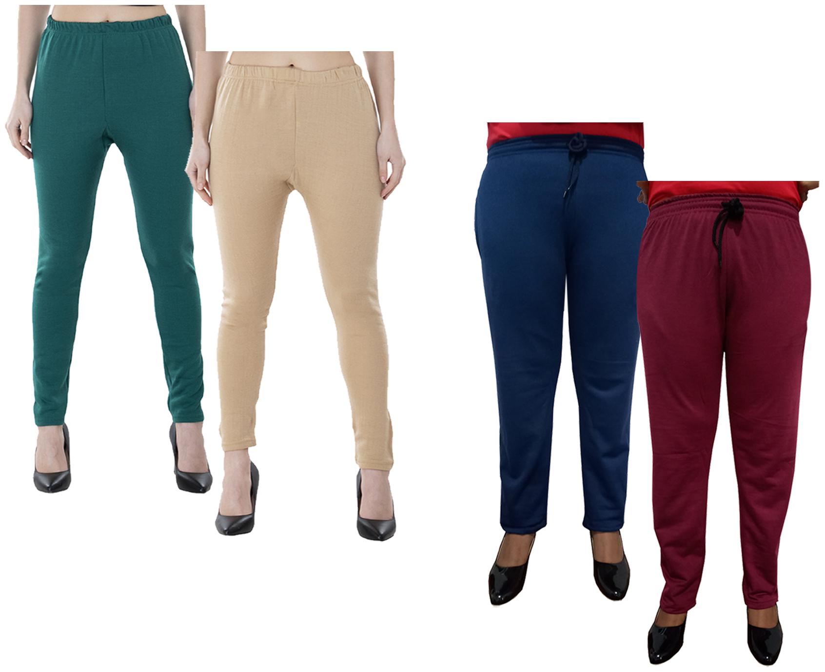 

Kavya Women Regular fit Fleece Solid Track pants - Multi