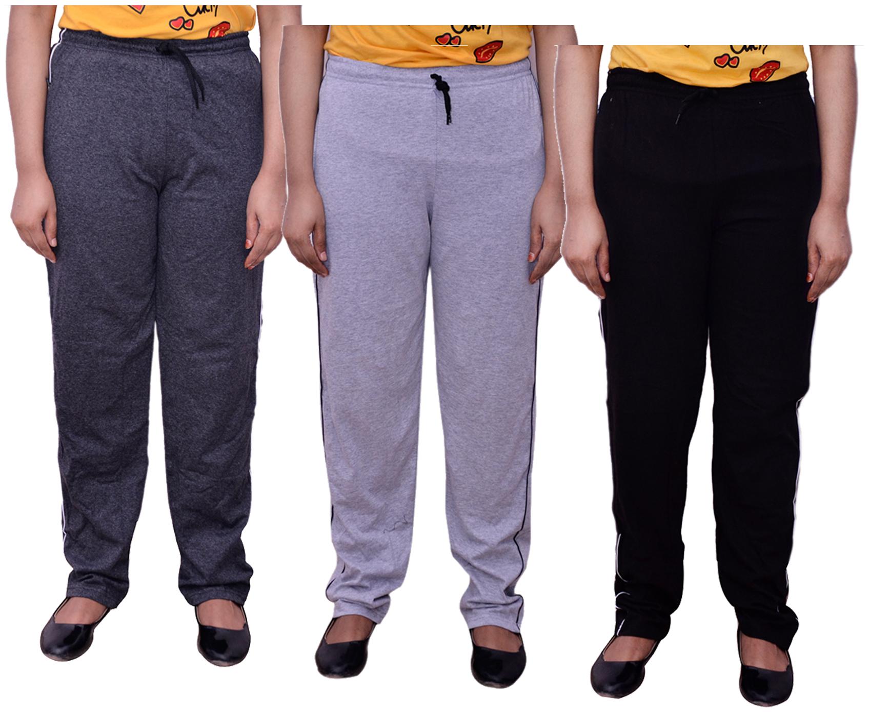 

Kavya Women Regular fit Cotton Solid Track pants - Multi