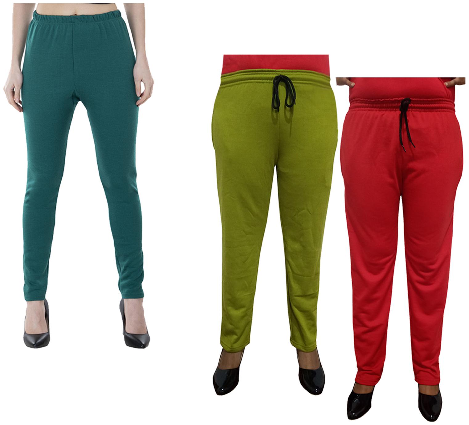 

Kavya Women Regular fit Fleece Solid Track pants - Multi