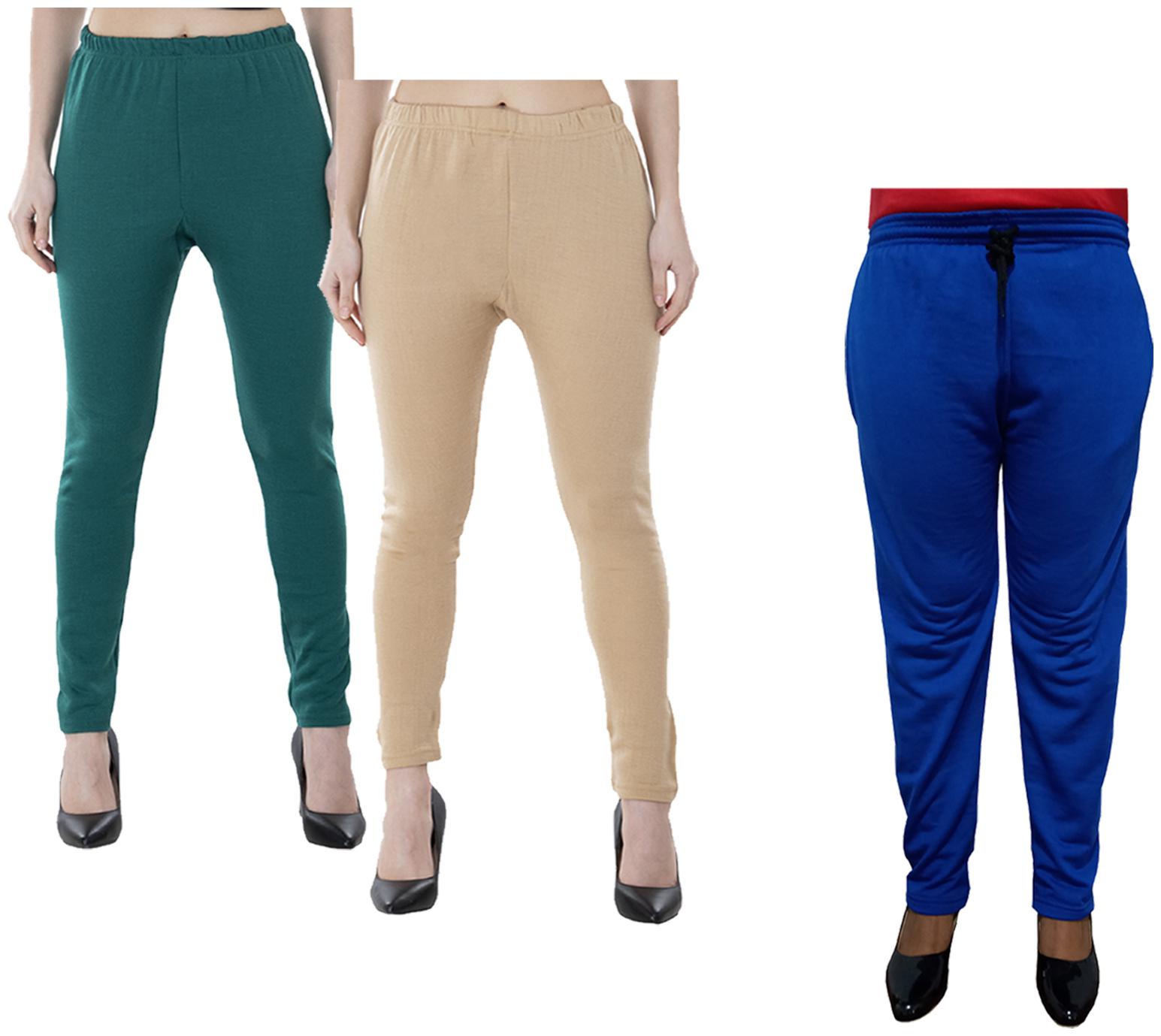

Kavya Women Regular fit Fleece Solid Track pants - Multi