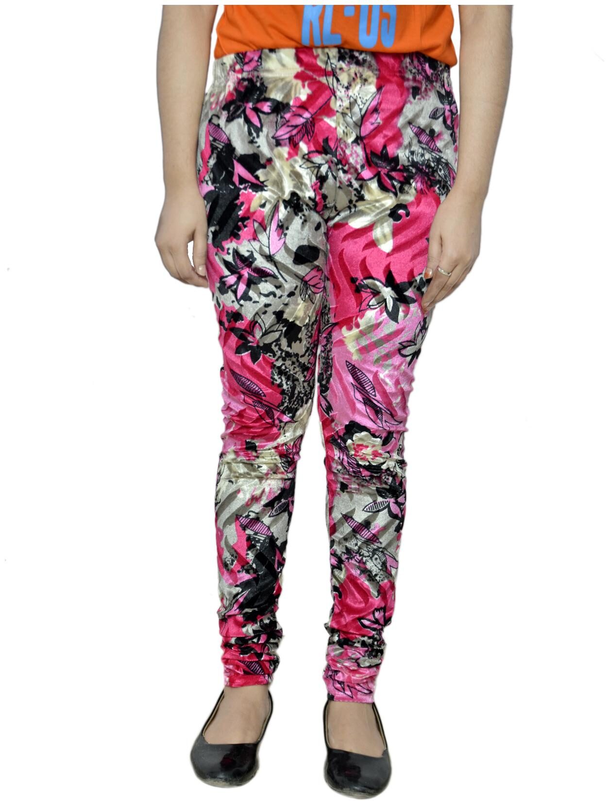 

KAVYA Women Printed Velvet Leggings for Winters (Pack Of 1) Multi color
