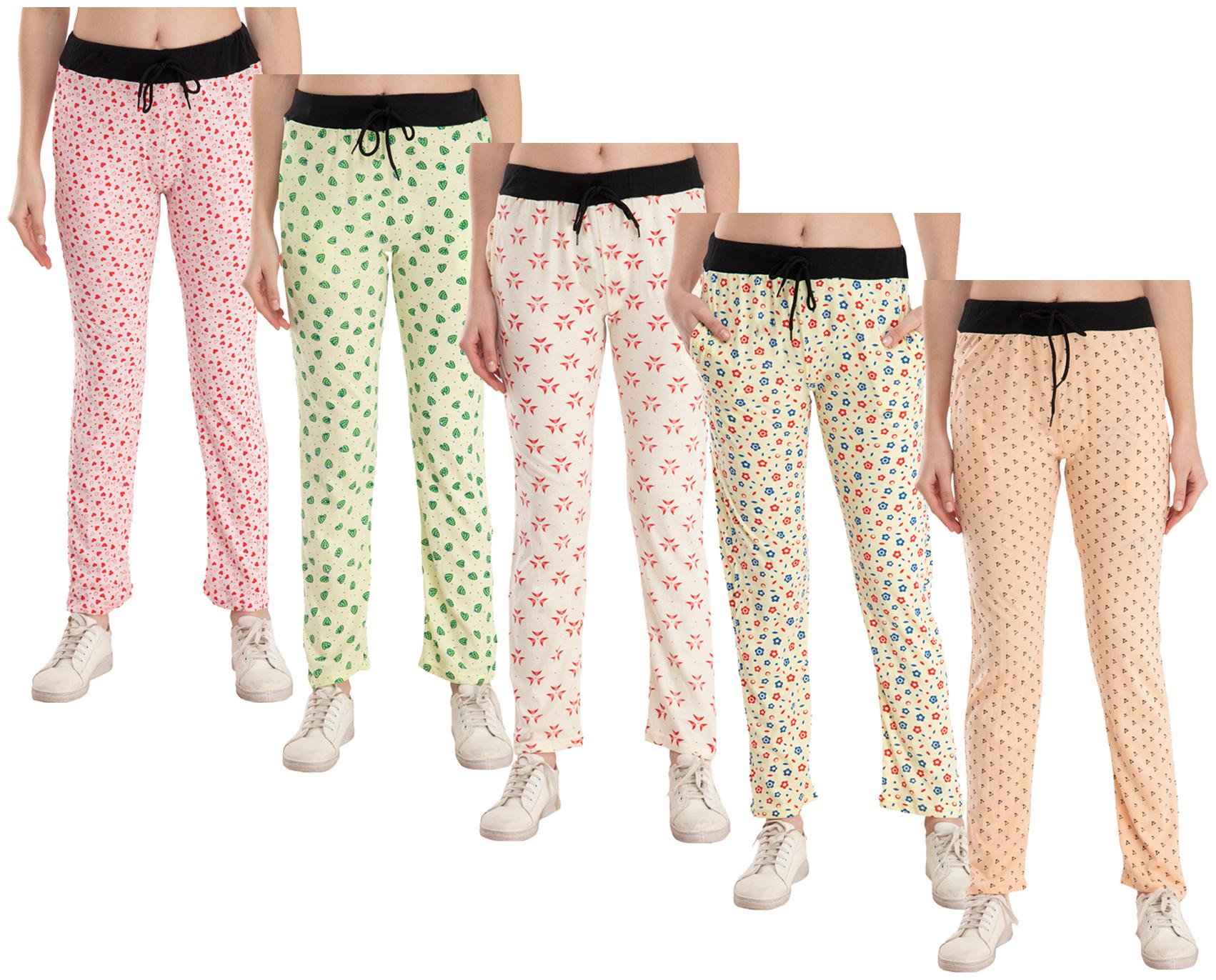 

Kavya Women Regular fit Cotton Printed Track pants - Multi