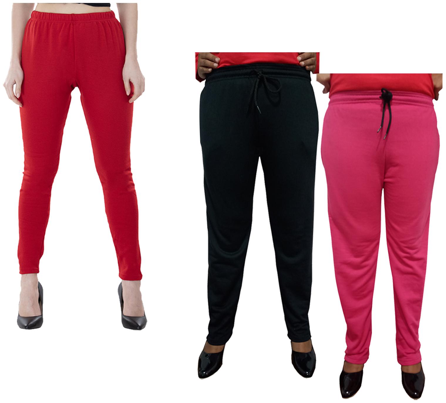 

Kavya Women Regular fit Fleece Solid Track pants - Multi