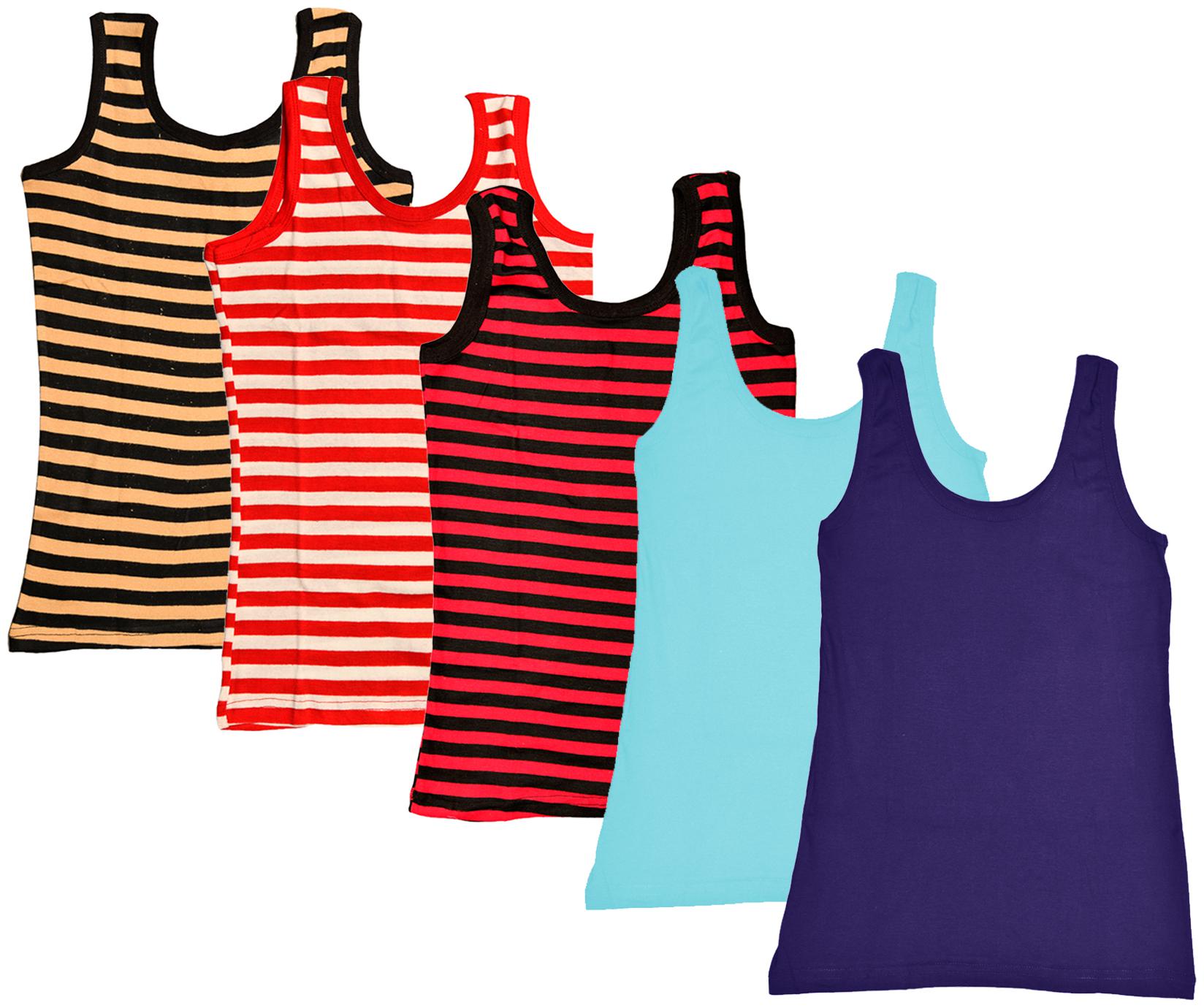 

Kavya Women Multi Regular fit U neck Cotton Tank top