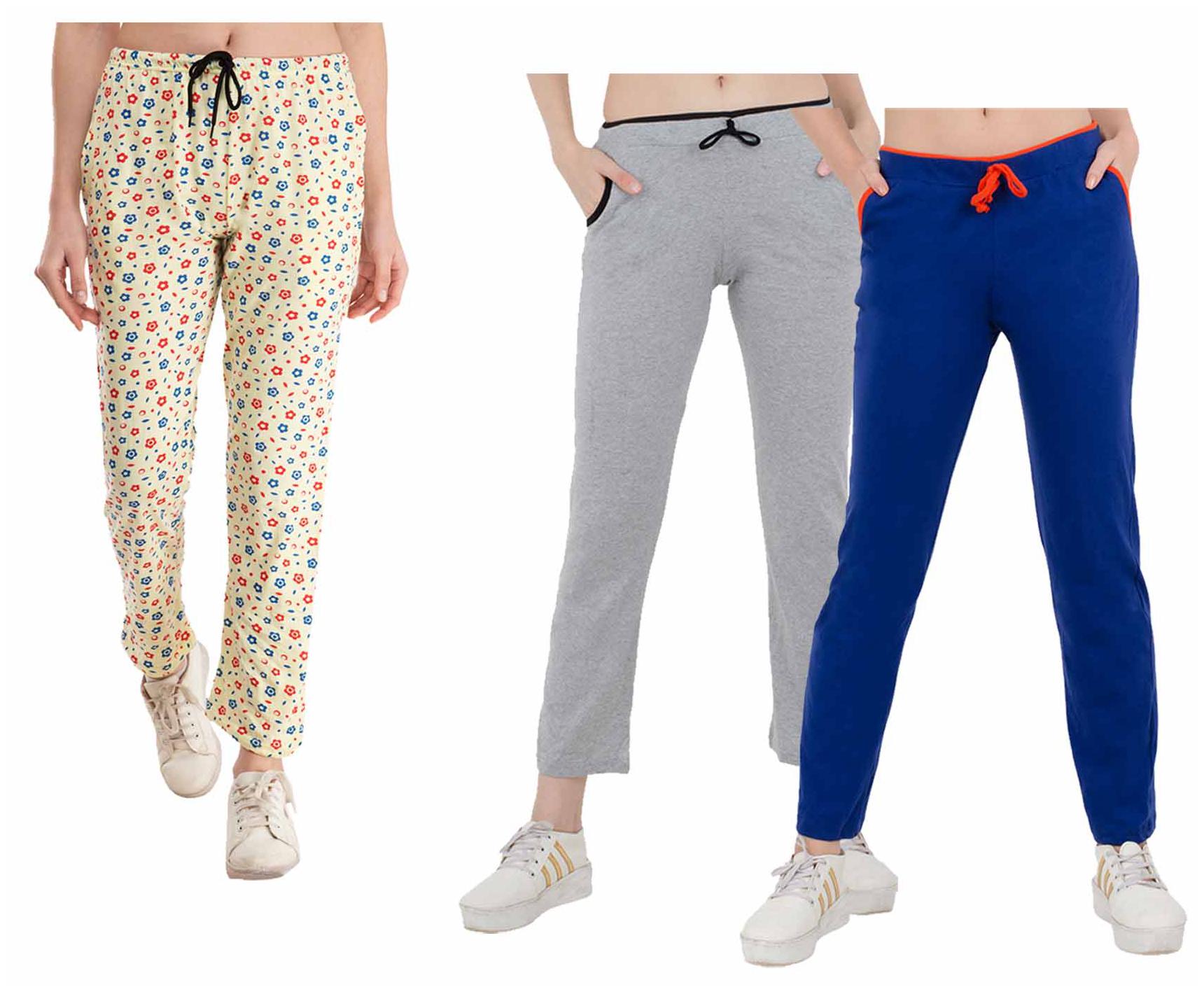 

Kavya Women Regular fit Cotton Printed Track pants - Multi
