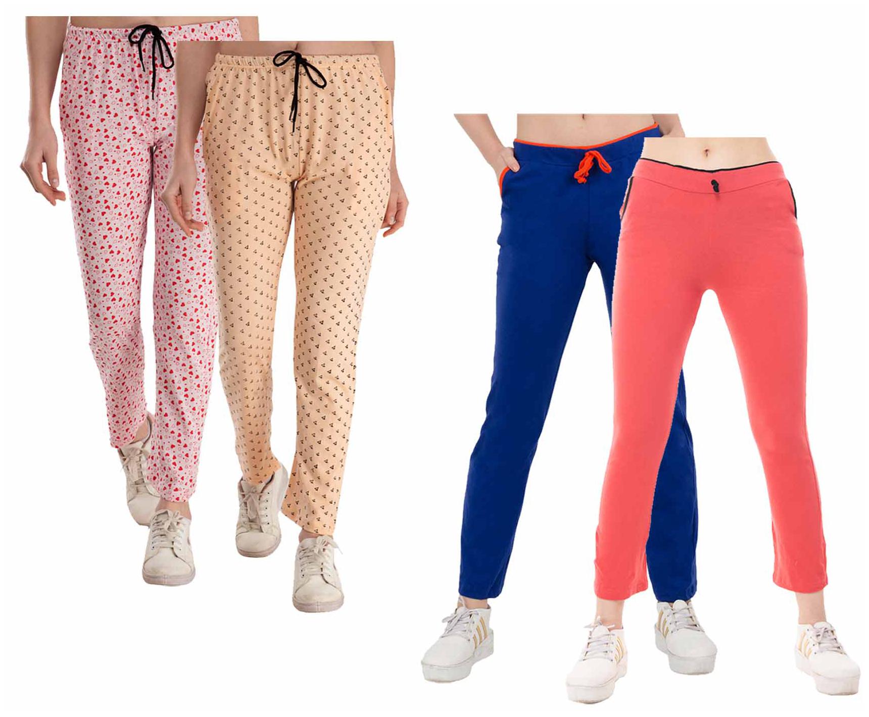 

Kavya Women Regular fit Cotton Printed Track pants - Multi