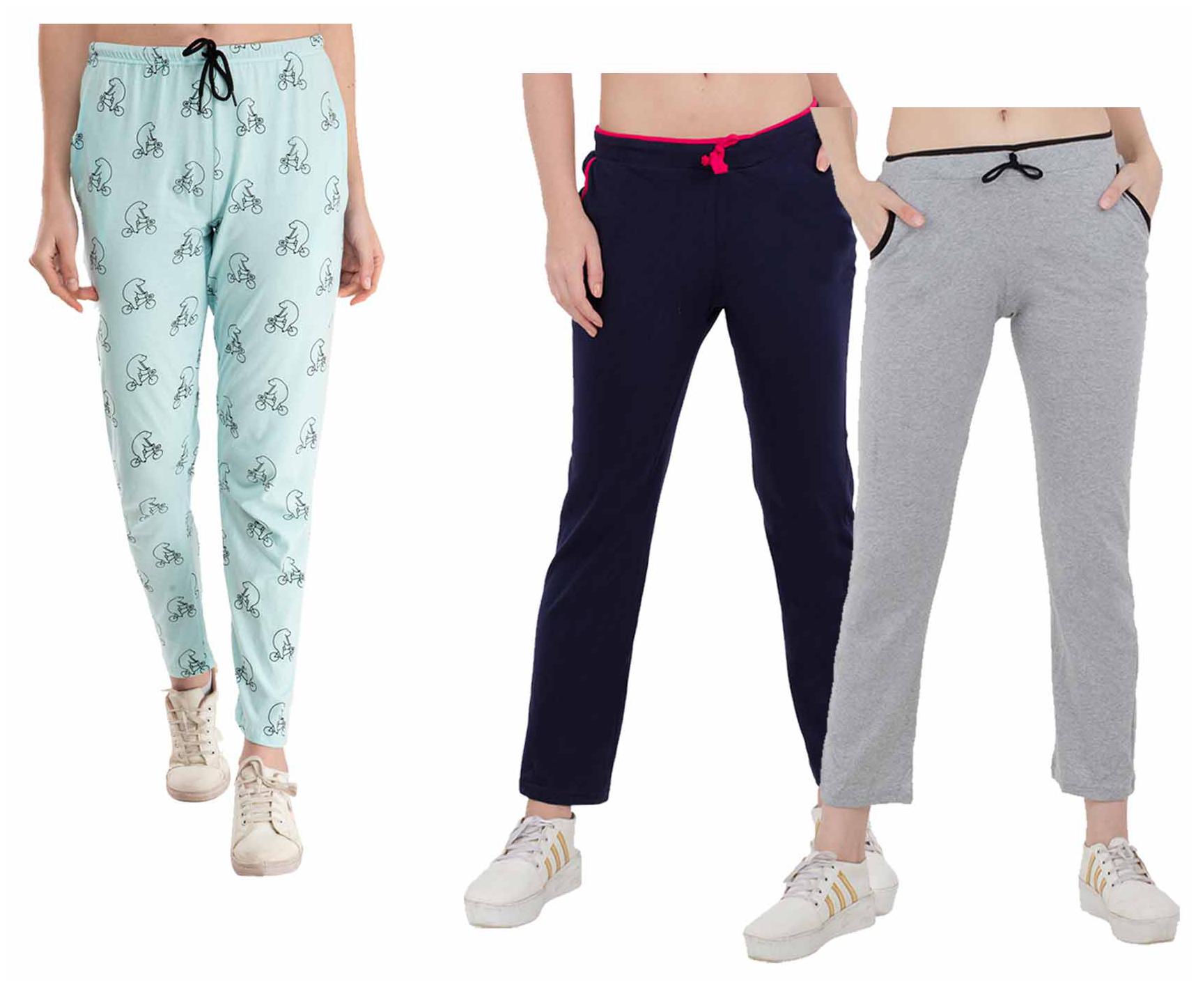

Kavya Women Regular fit Cotton Printed Track pants - Multi