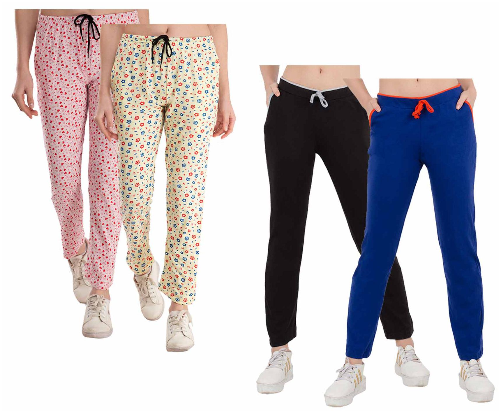 

Kavya Women Regular fit Cotton Printed Track pants - Multi