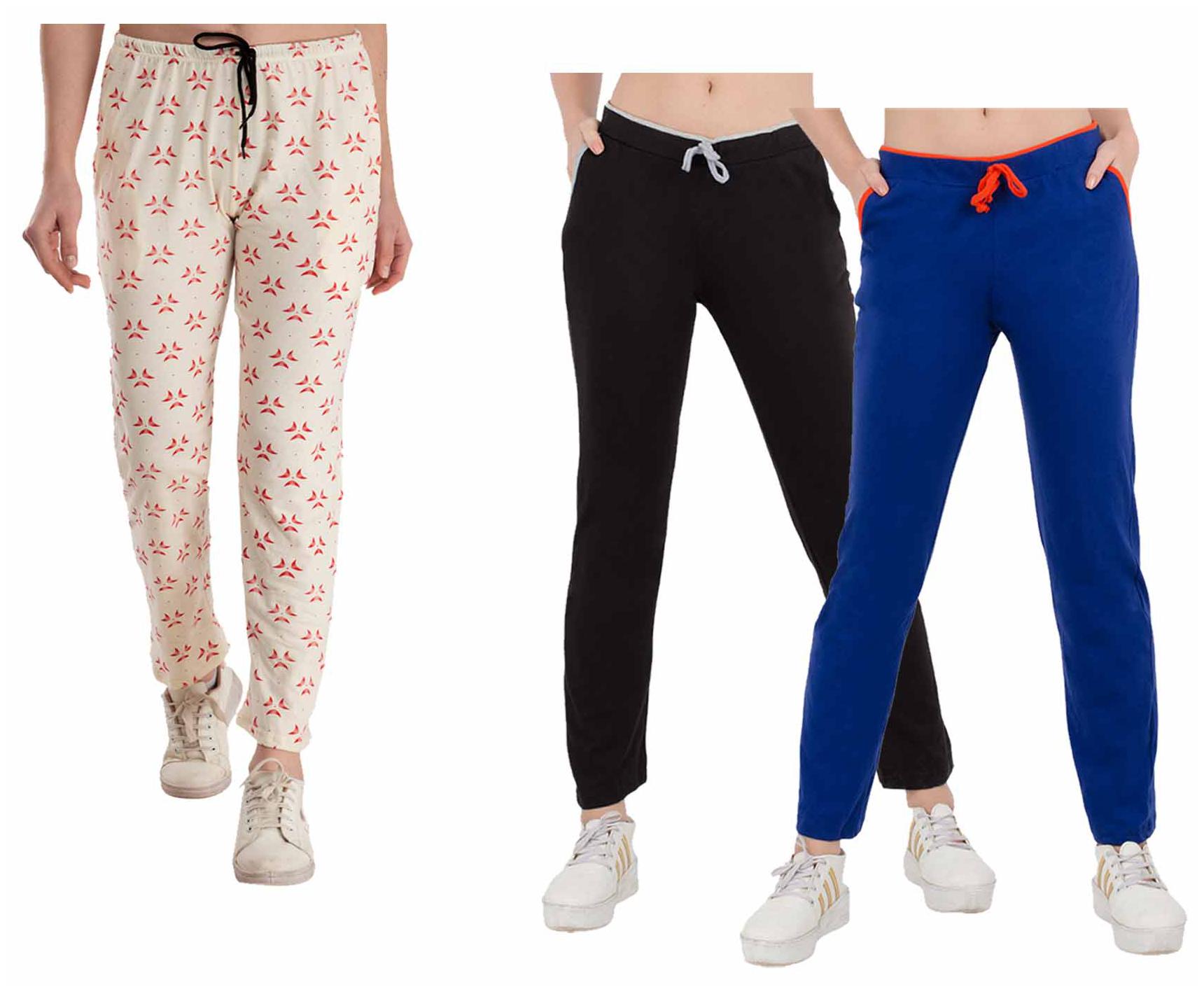 

Kavya Women Regular fit Cotton Printed Track pants - Multi
