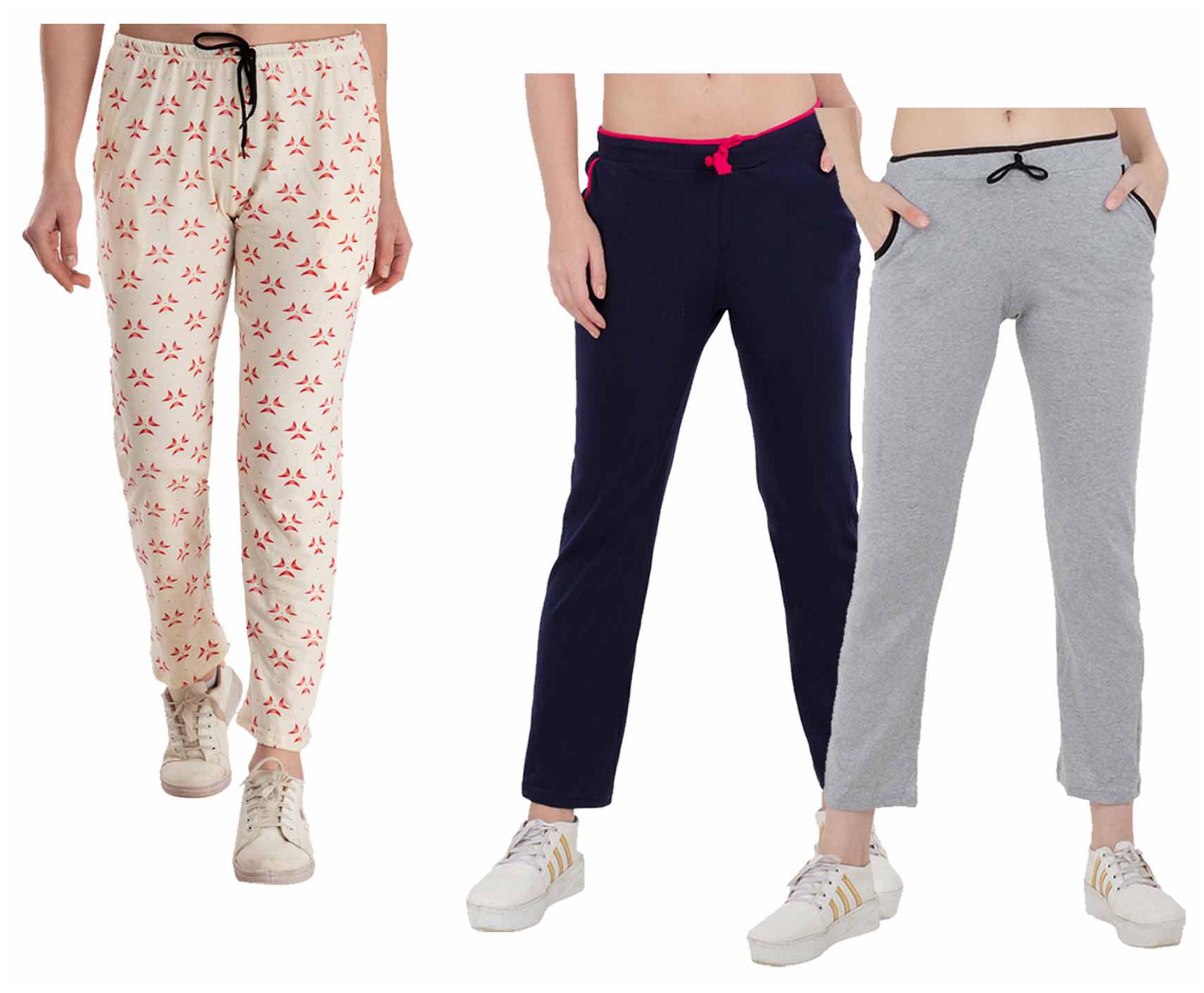

Kavya Women Regular fit Cotton Printed Track pants - Multi