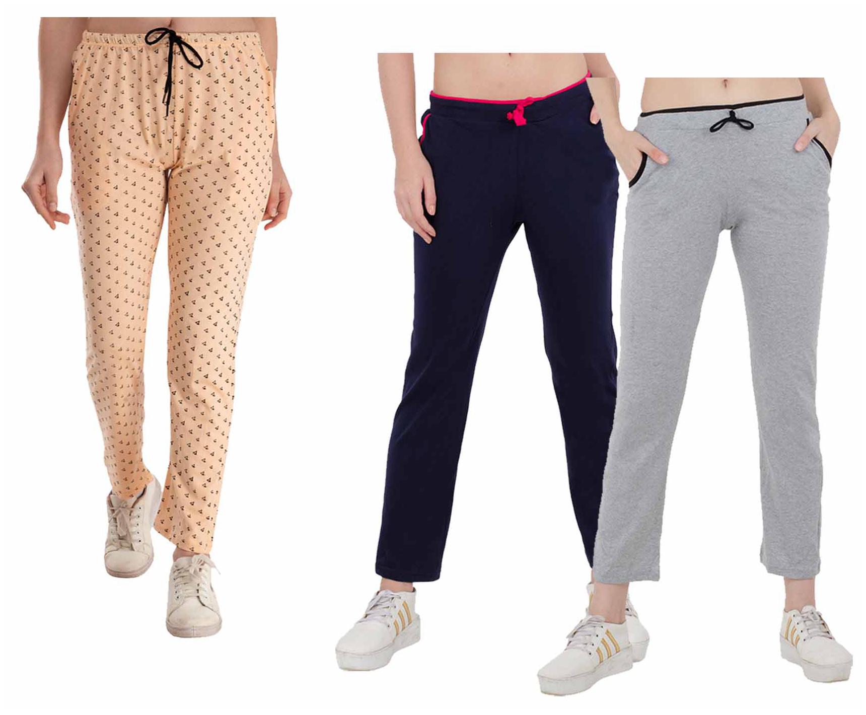 

Kavya Women Regular fit Cotton Printed Track pants - Multi