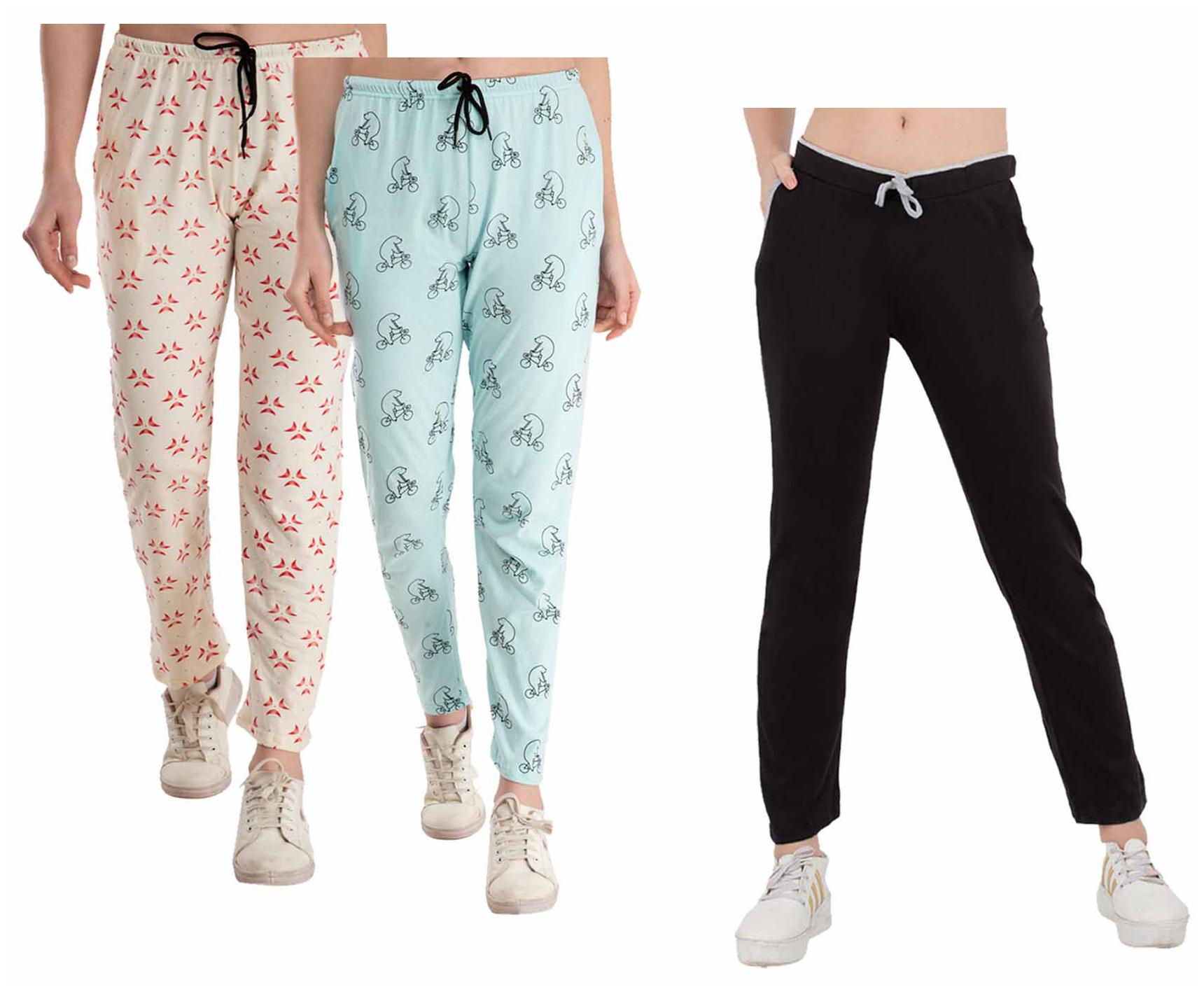 

Kavya Women Regular fit Cotton Printed Track pants - Multi