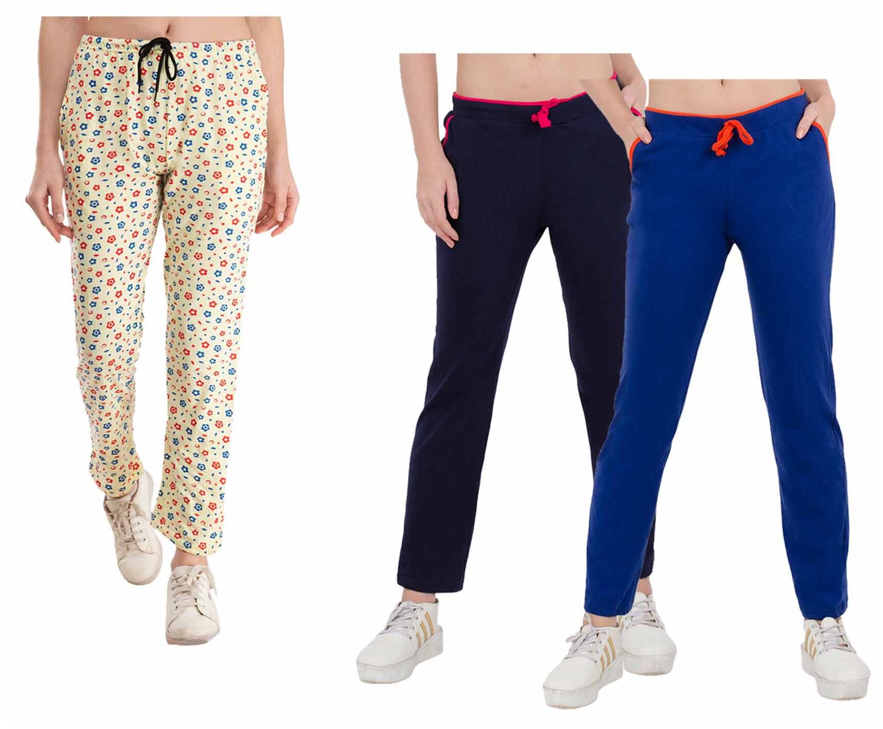 

Kavya Women Regular fit Cotton Printed Track pants - Multi