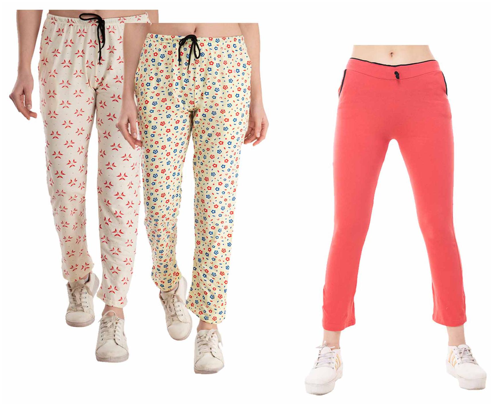 

Kavya Women Regular fit Cotton Printed Track pants - Multi