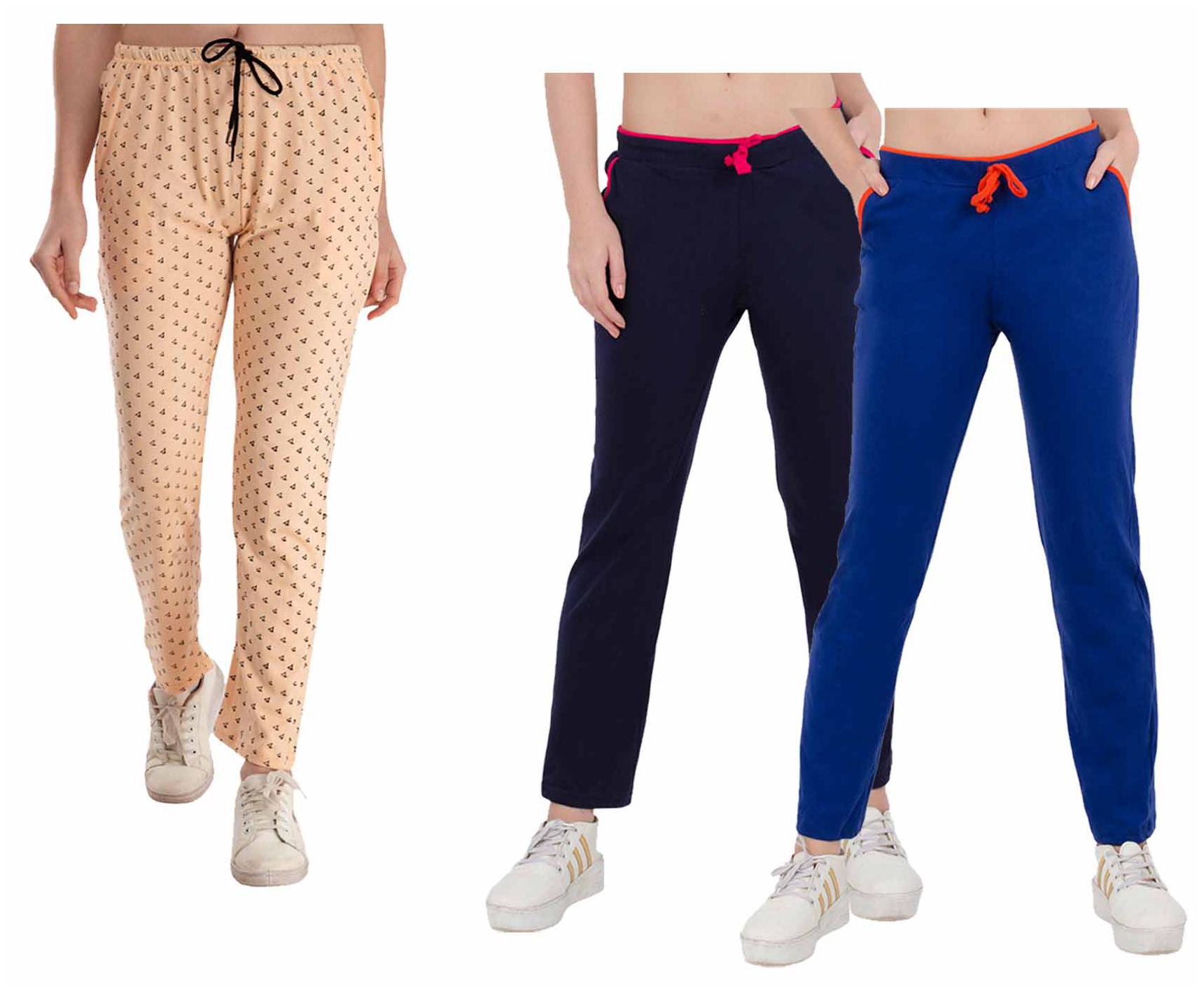 

Kavya Women Regular fit Cotton Printed Track pants - Multi