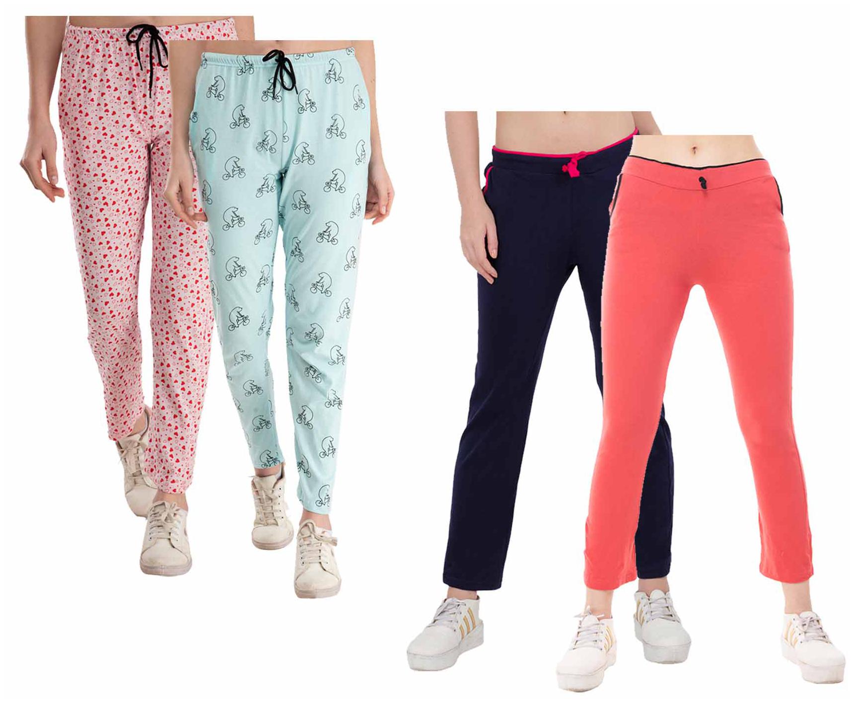 

Kavya Women Regular fit Cotton Printed Track pants - Multi