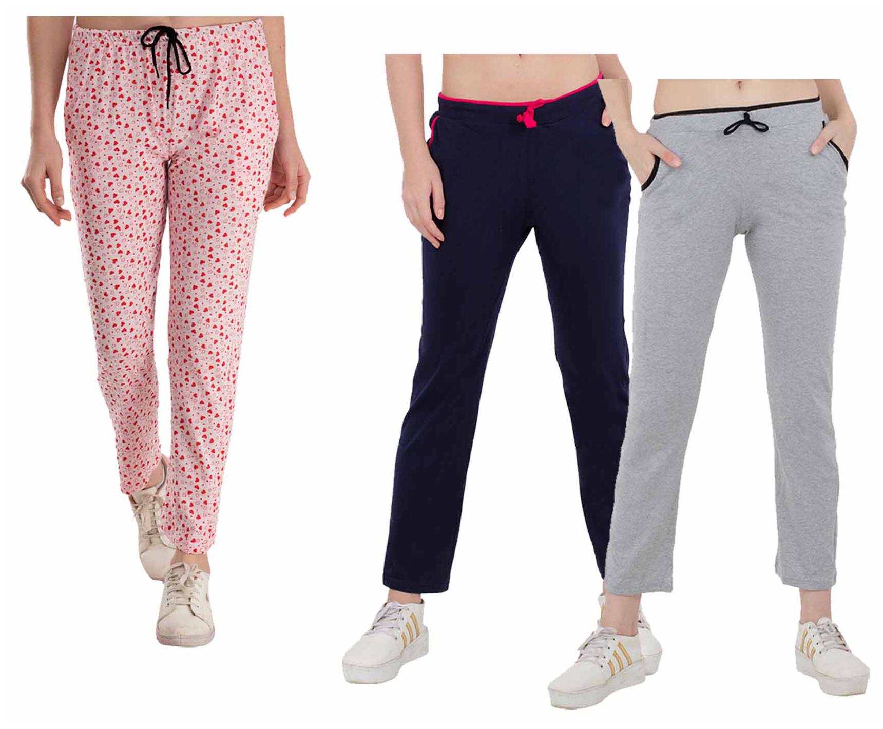 

Kavya Women Regular fit Cotton Printed Track pants - Multi