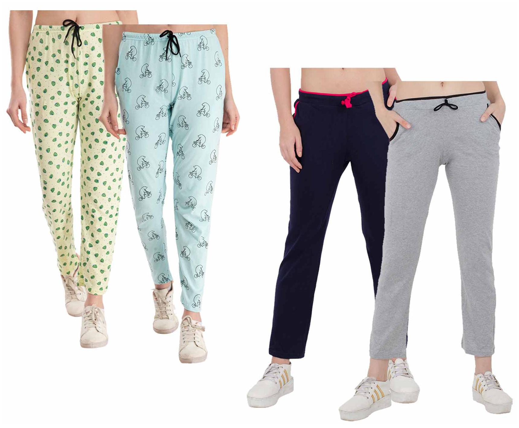 

Kavya Women Regular fit Cotton Printed Track pants - Multi