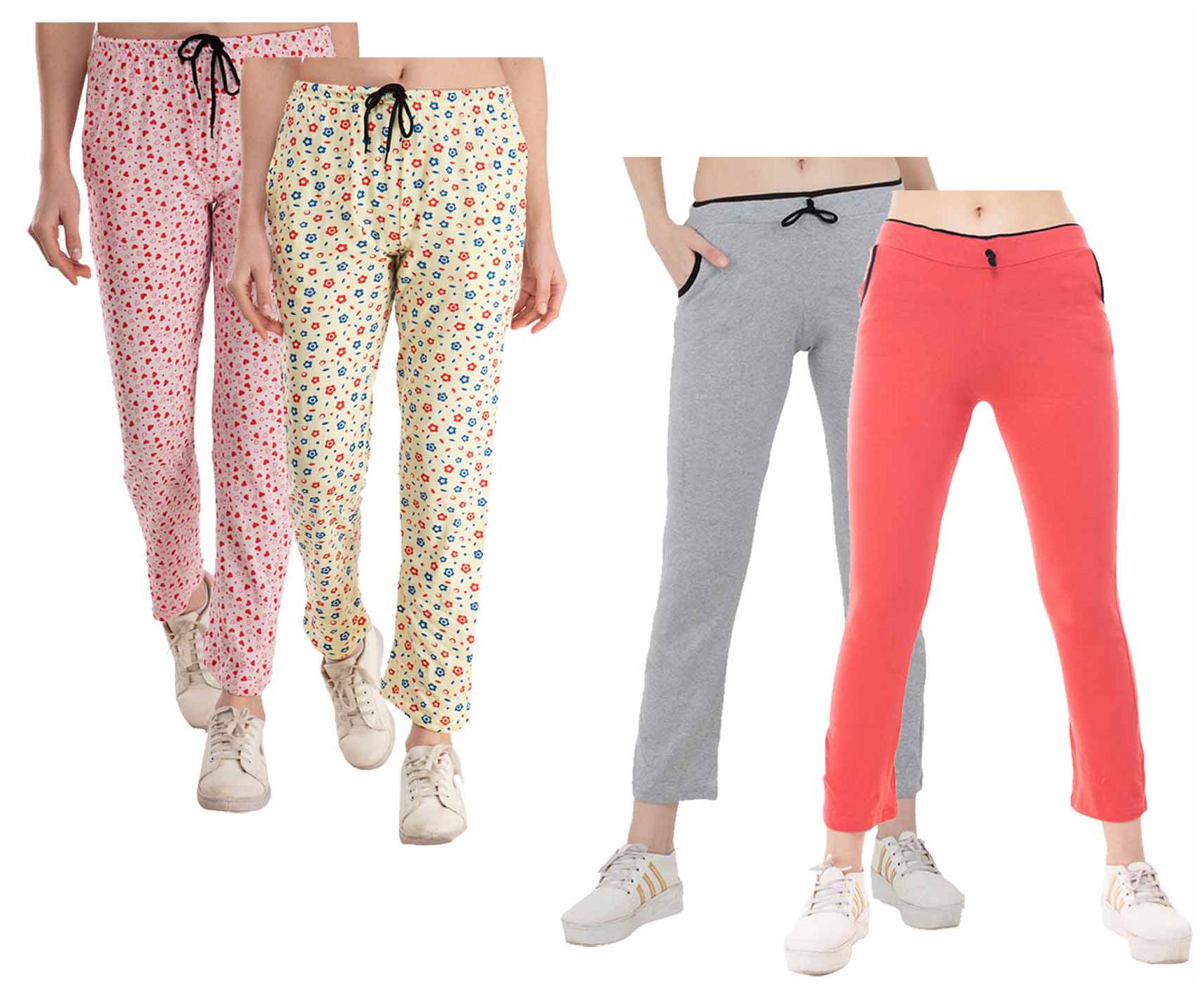

Kavya Women Regular fit Cotton Printed Track pants - Multi