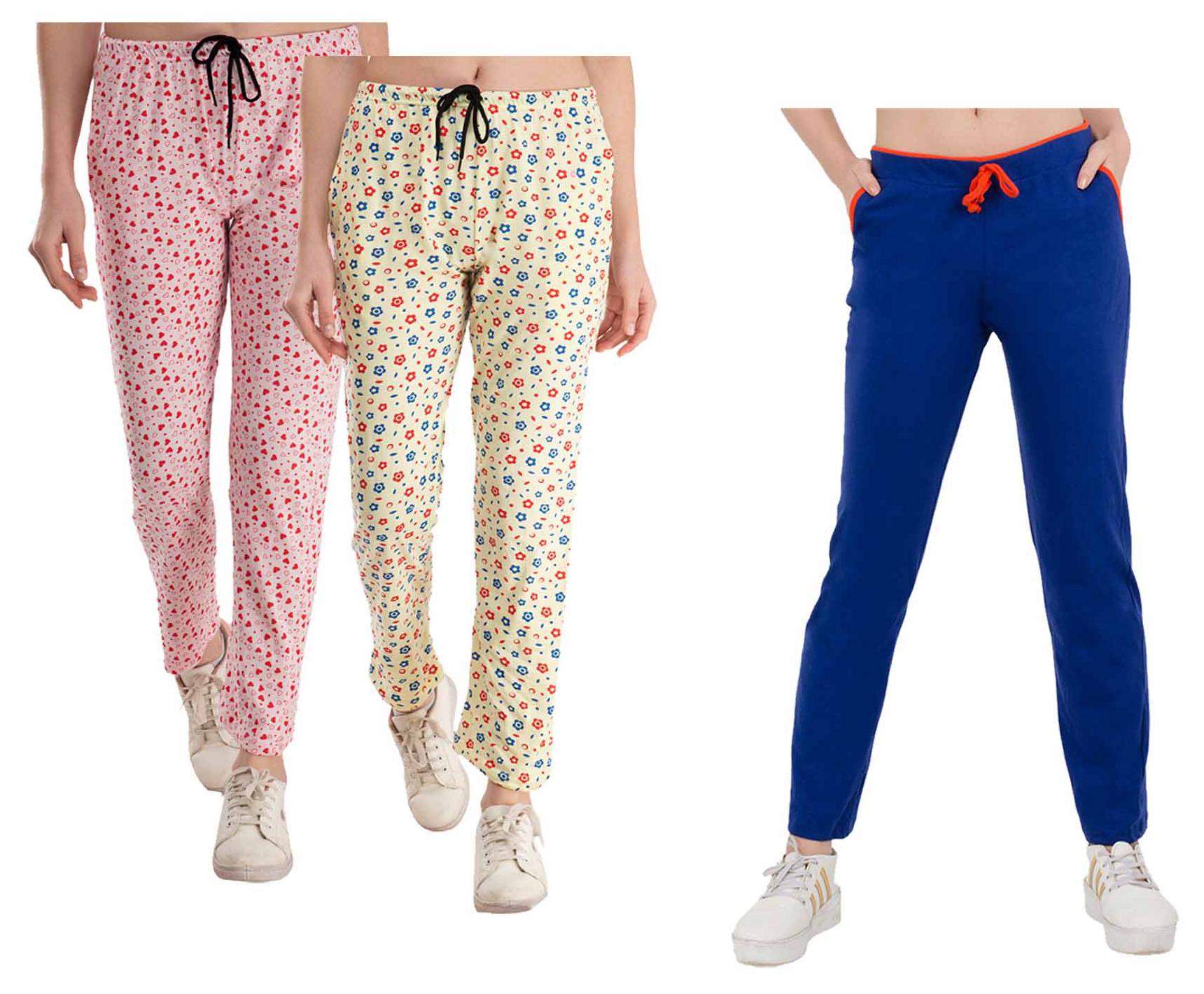 

Kavya Women Regular fit Cotton Printed Track pants - Multi
