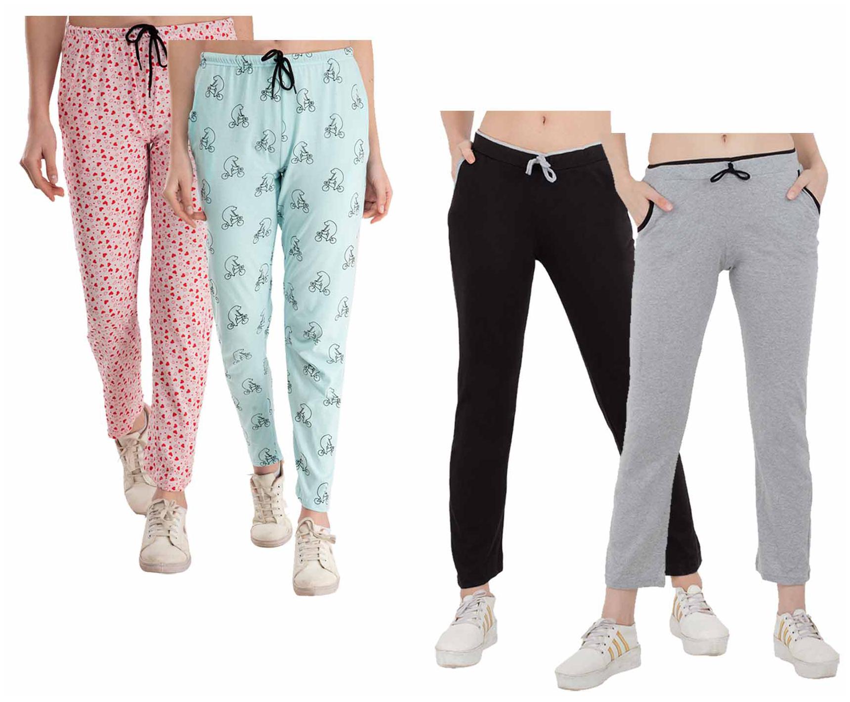

Kavya Women Regular fit Cotton Printed Track pants - Multi