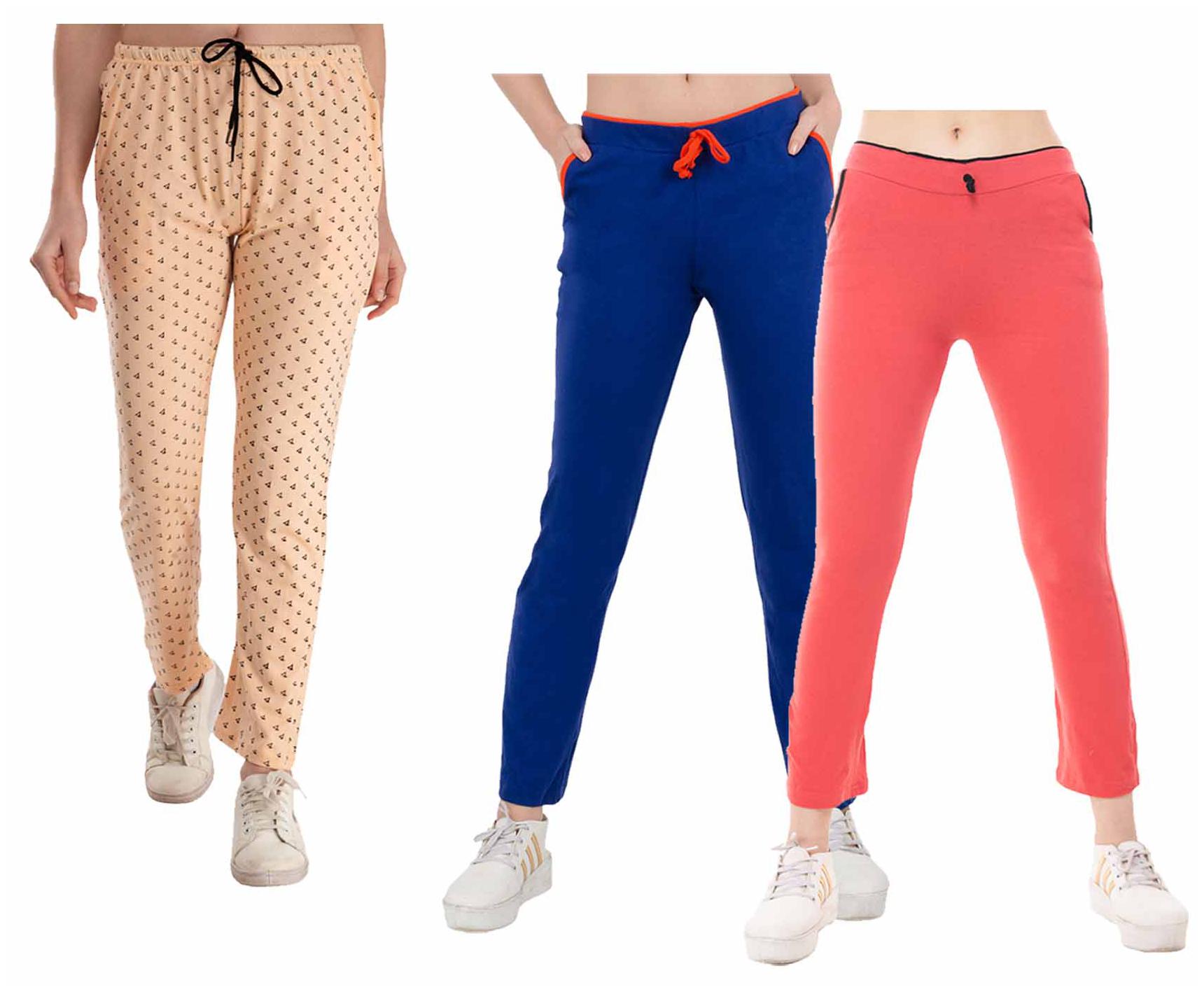 

Kavya Women Regular fit Cotton Printed Track pants - Multi