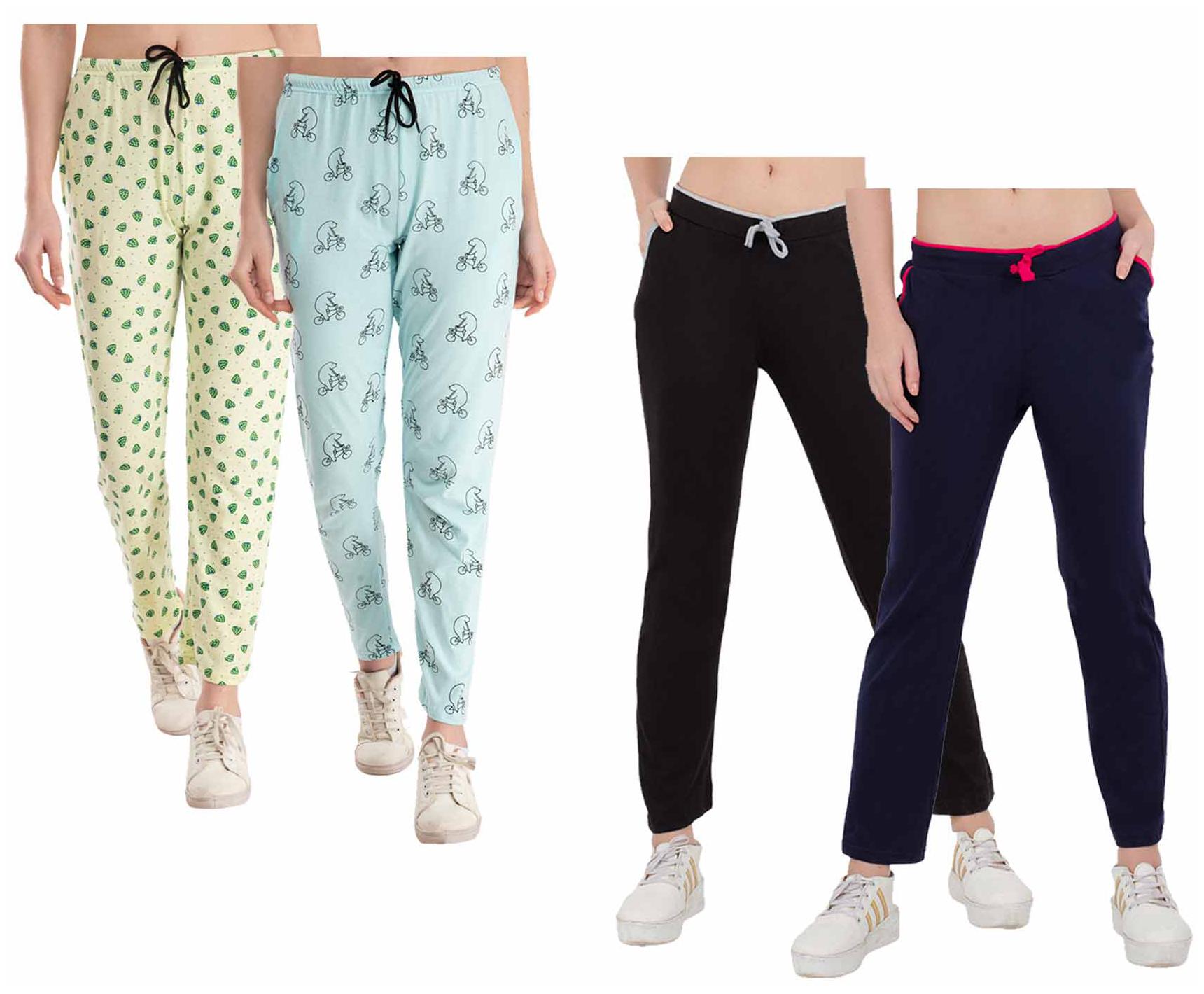 

Kavya Women Regular fit Cotton Printed Track pants - Multi