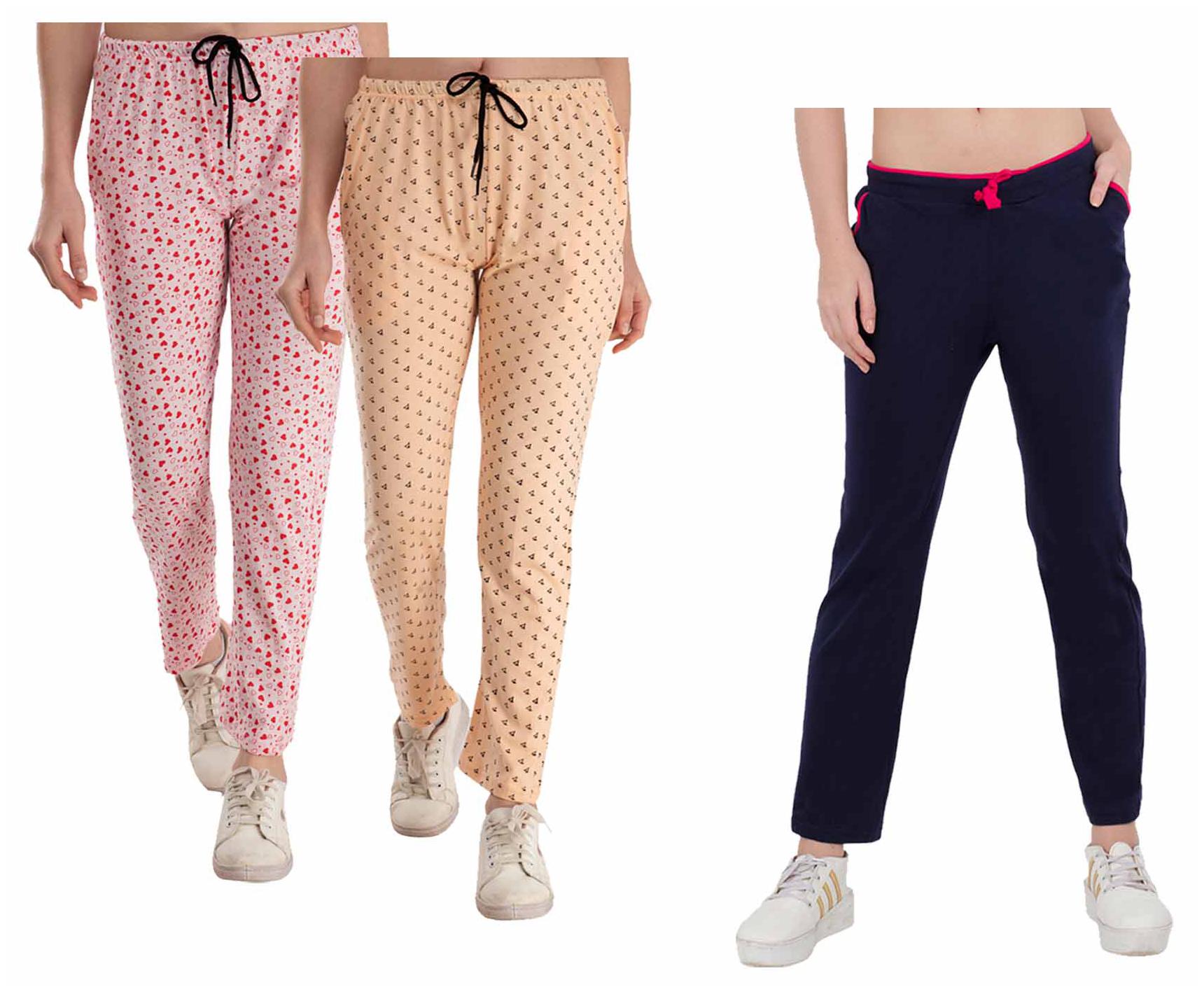 

Kavya Women Regular fit Cotton Printed Track pants - Multi