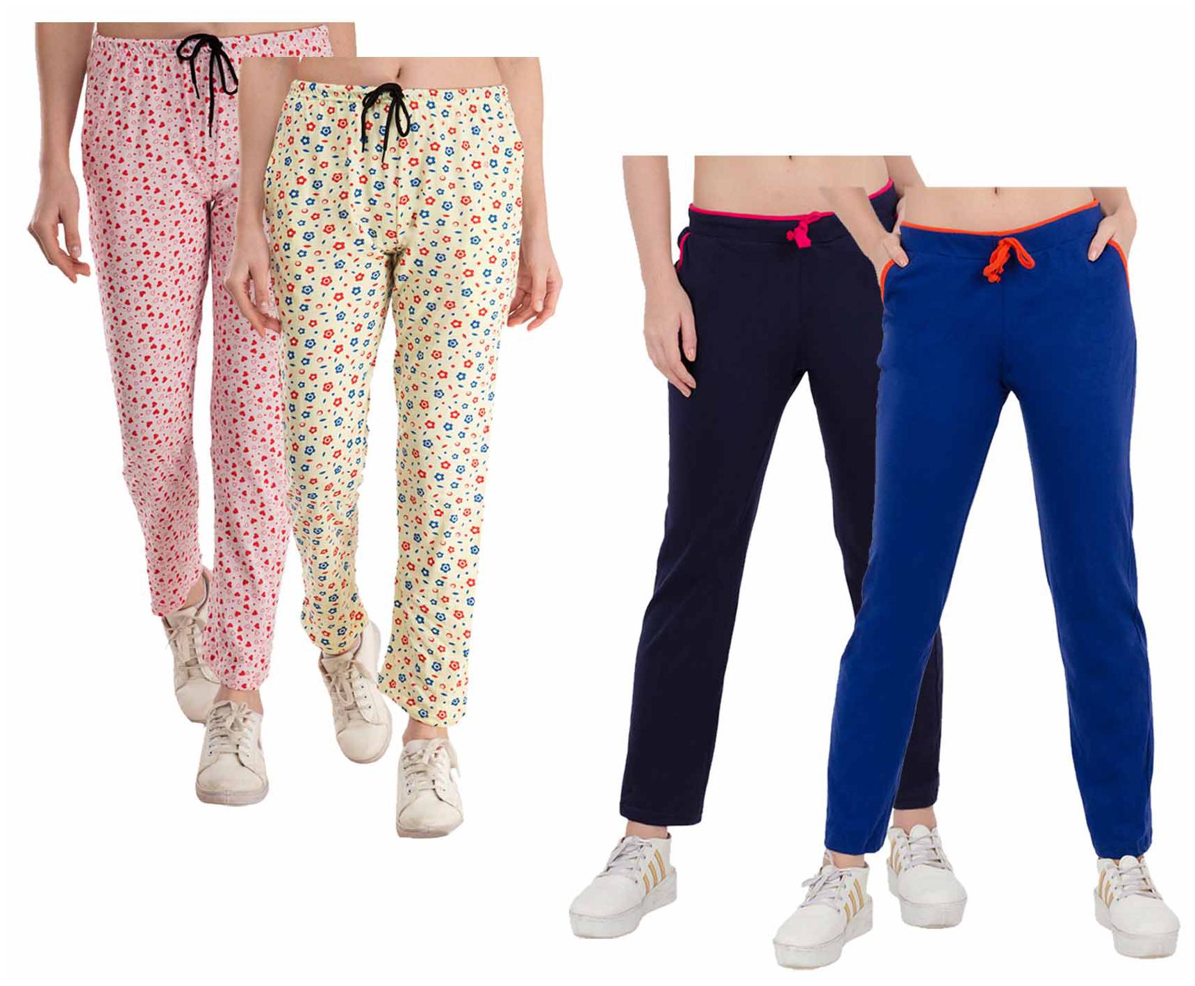 

Kavya Women Regular fit Cotton Printed Track pants - Multi