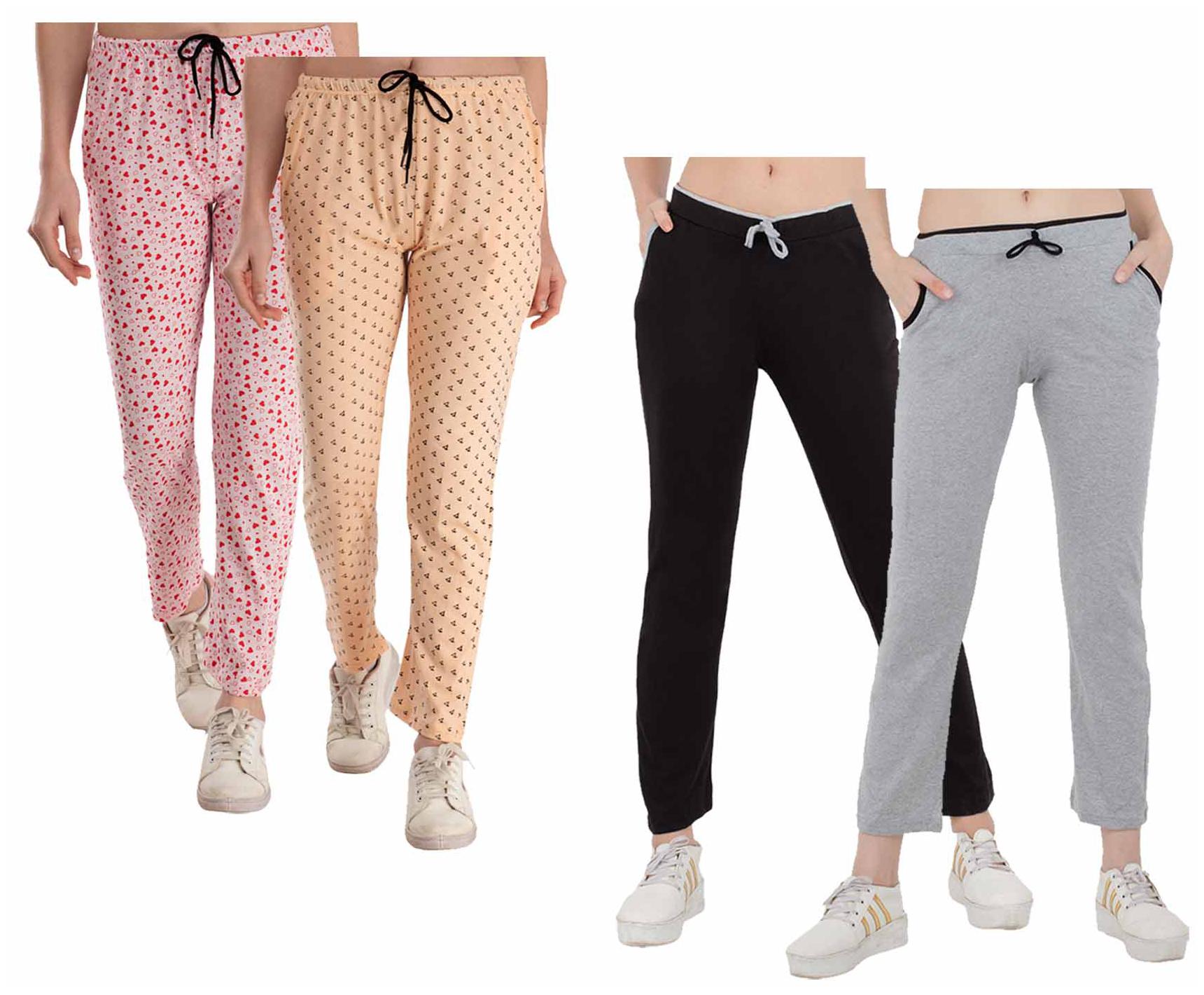 

Kavya Women Regular fit Cotton Printed Track pants - Multi