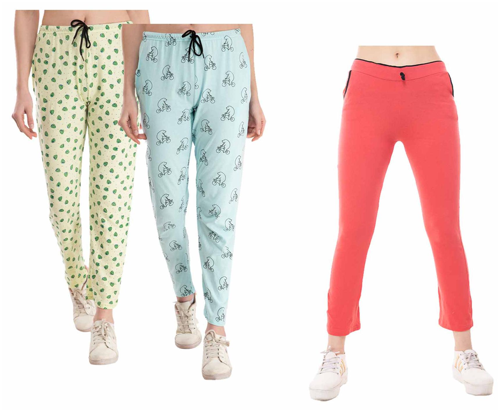

Kavya Women Regular fit Cotton Printed Track pants - Multi