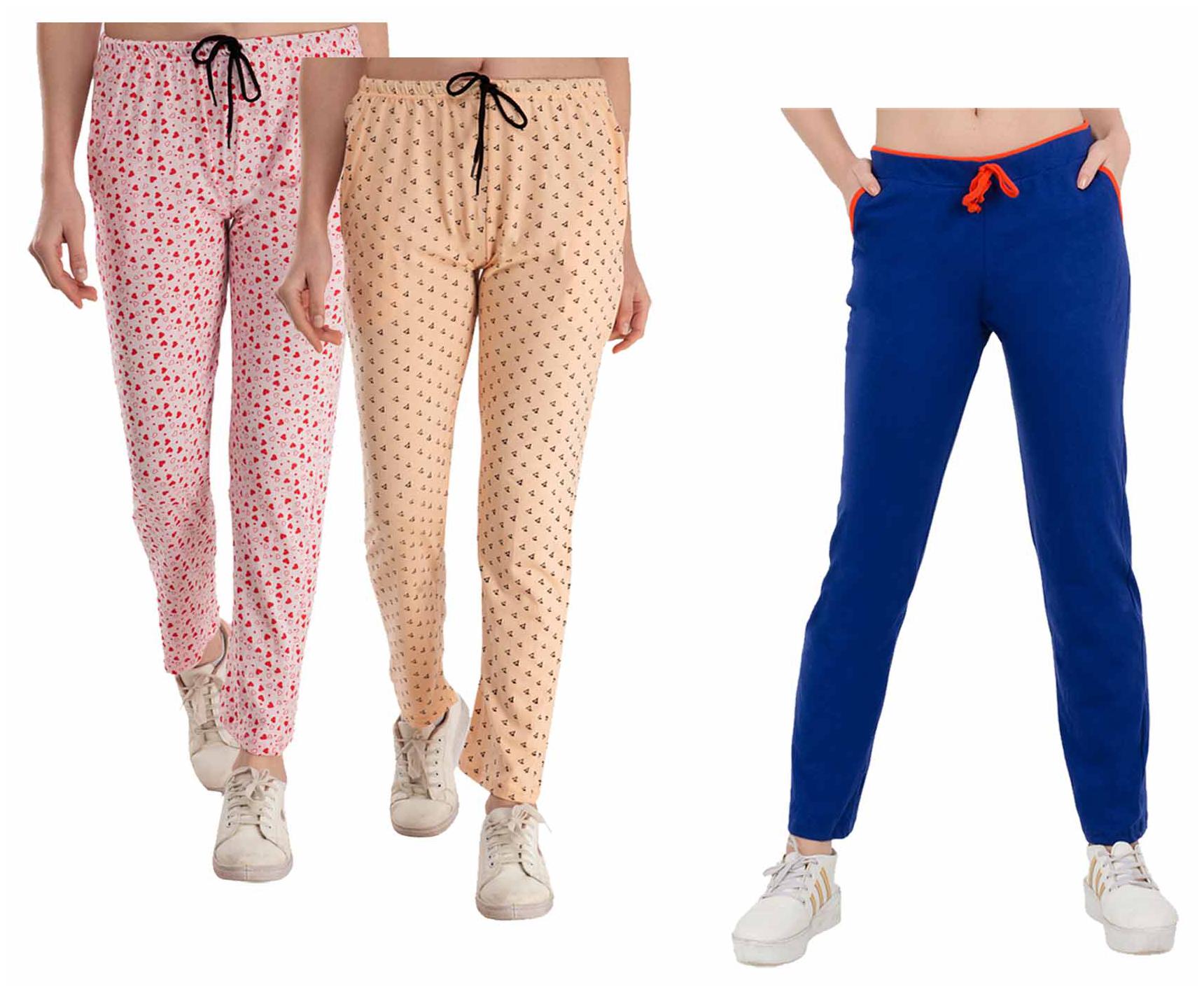 

Kavya Women Regular fit Cotton Printed Track pants - Multi