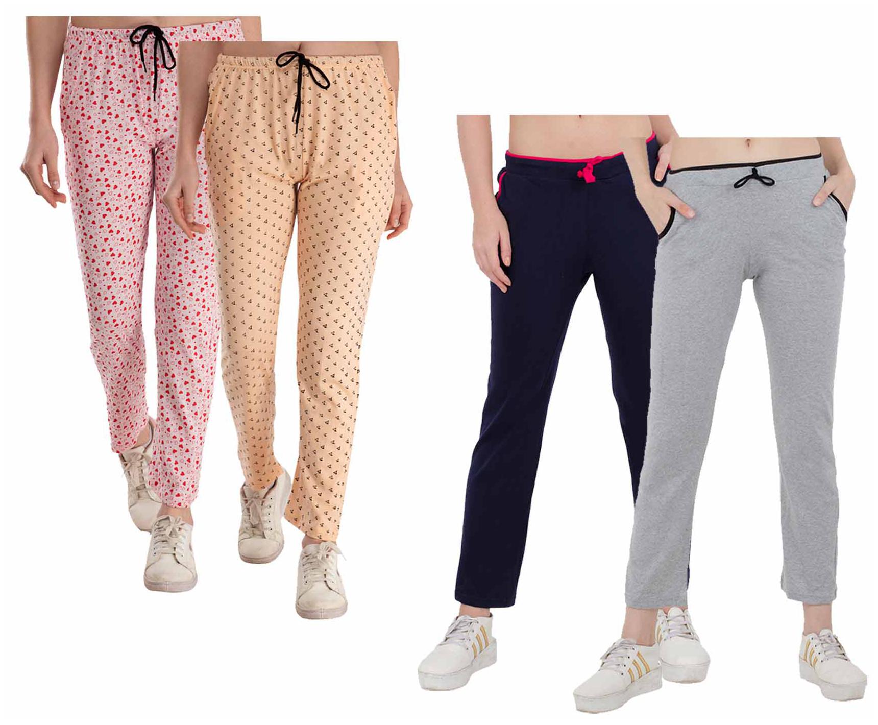 

Kavya Women Regular fit Cotton Printed Track pants - Multi