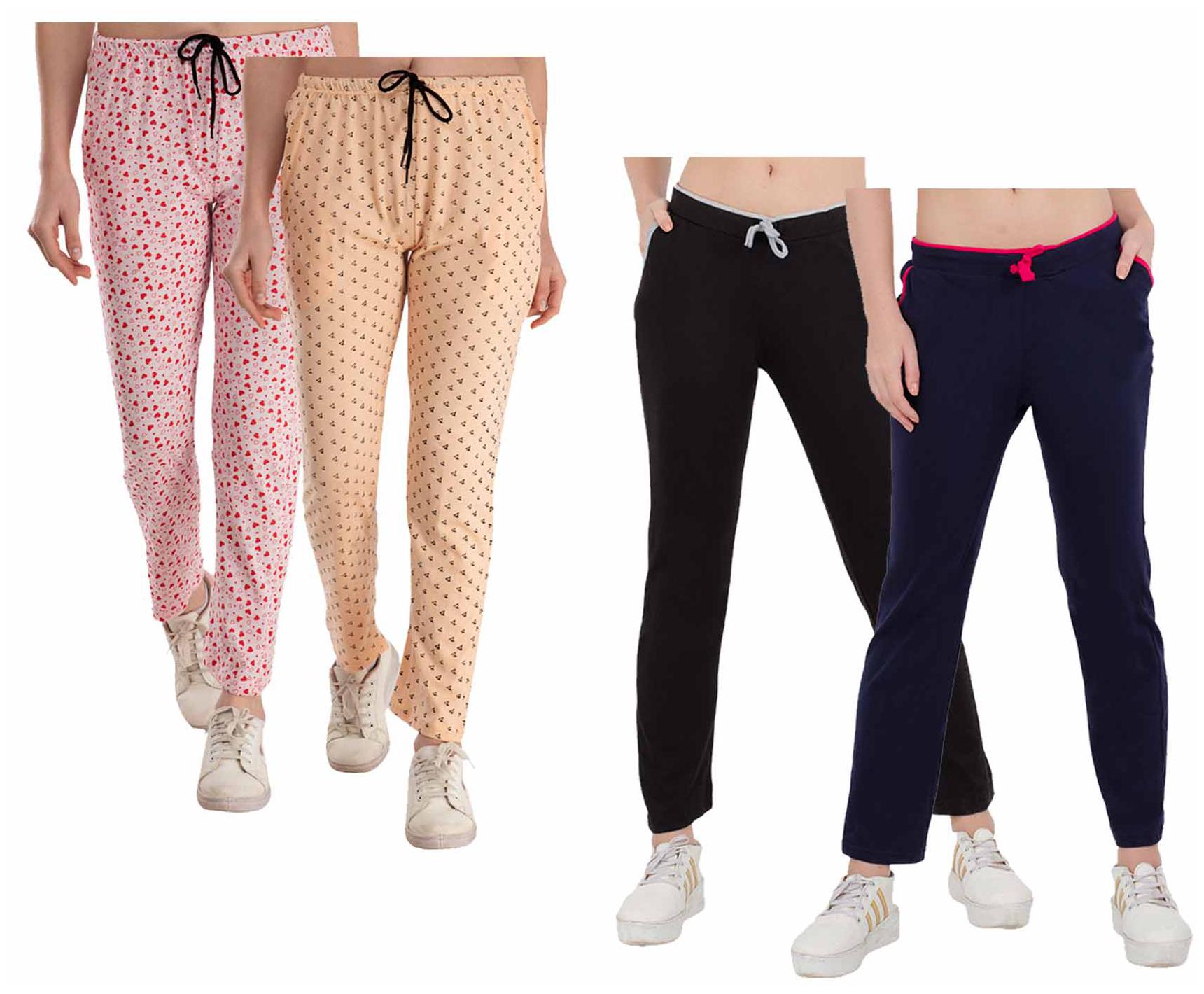 

Kavya Women Regular fit Cotton Printed Track pants - Multi