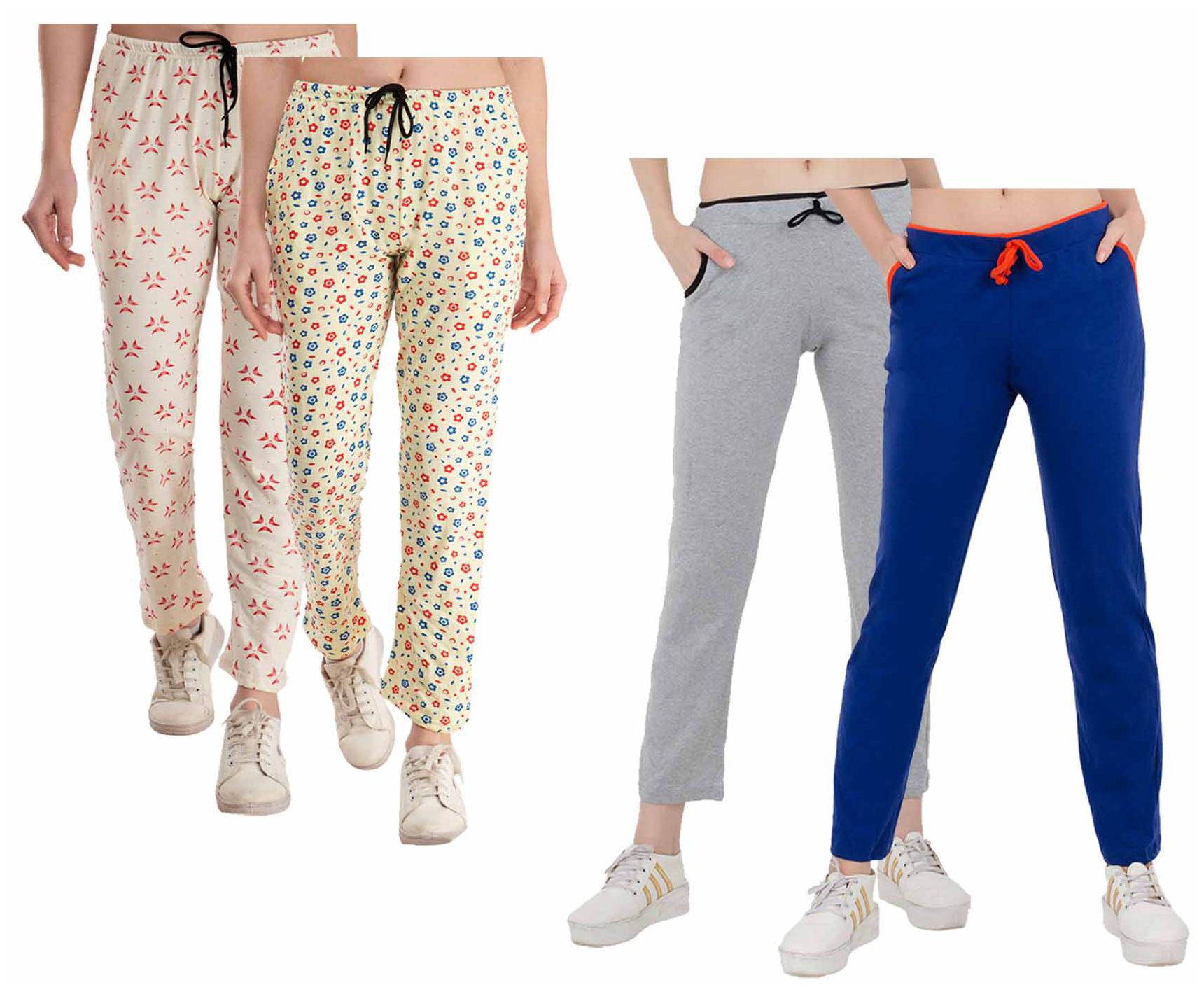 

Kavya Women Regular fit Cotton Printed Track pants - Multi