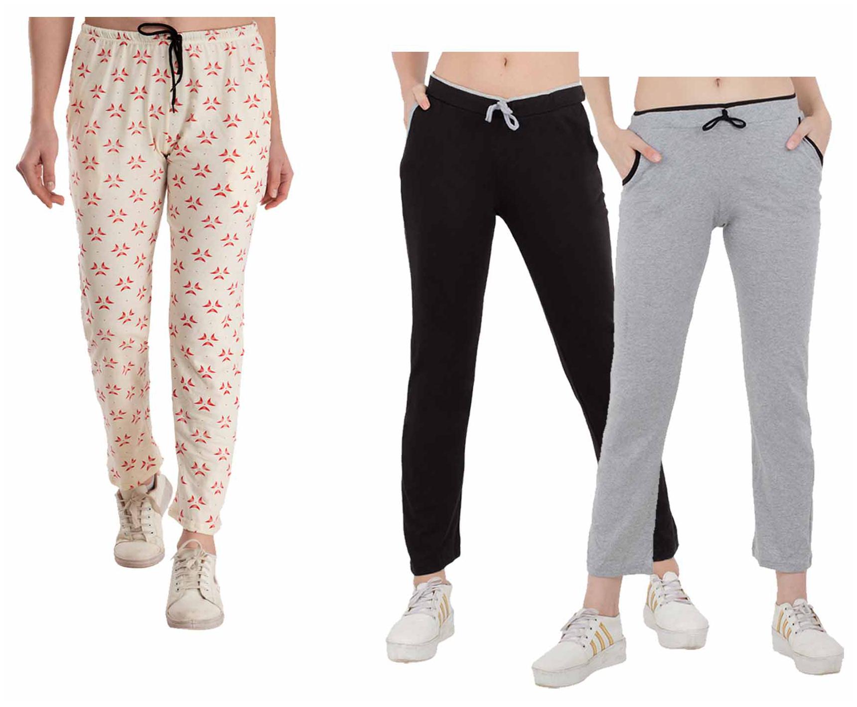 

Kavya Women Regular fit Cotton Printed Track pants - Multi