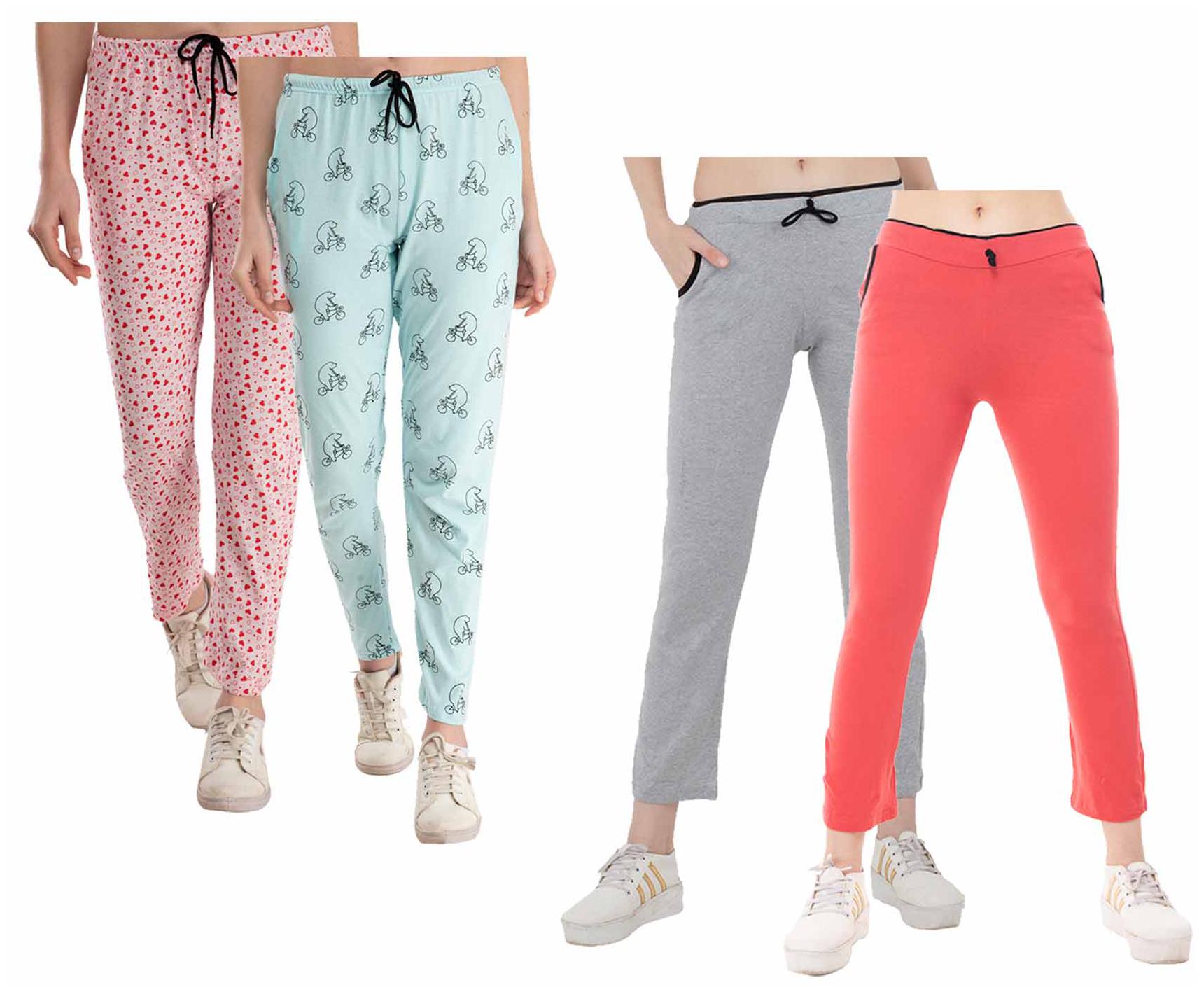 

Kavya Women Regular fit Cotton Printed Track pants - Multi