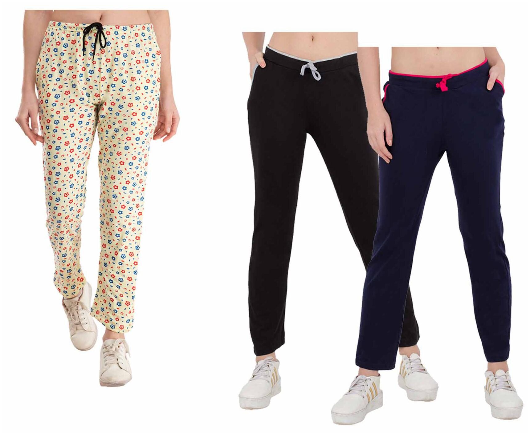 

Kavya Women Regular fit Cotton Printed Track pants - Multi