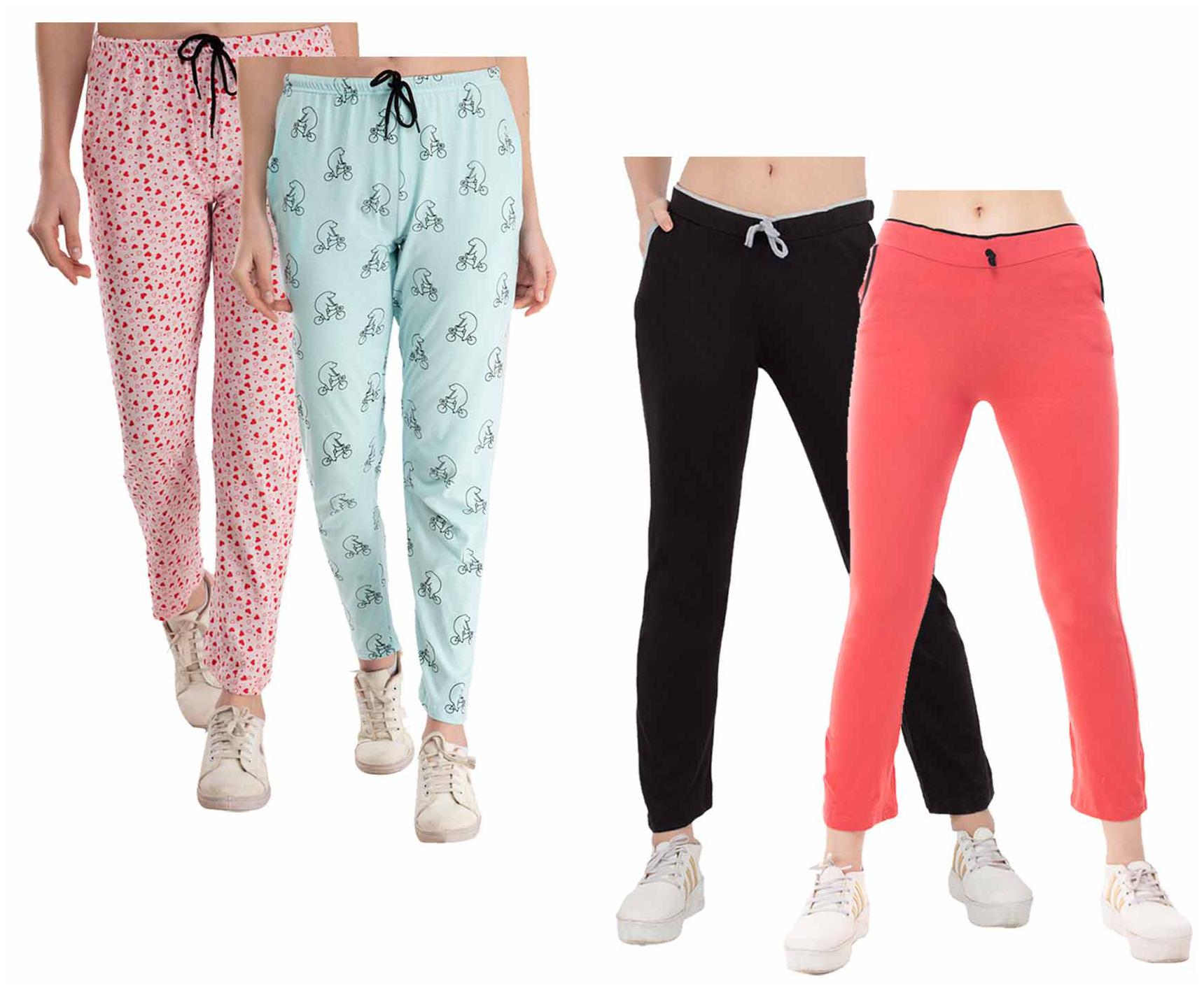 

Kavya Women Regular fit Cotton Printed Track pants - Multi