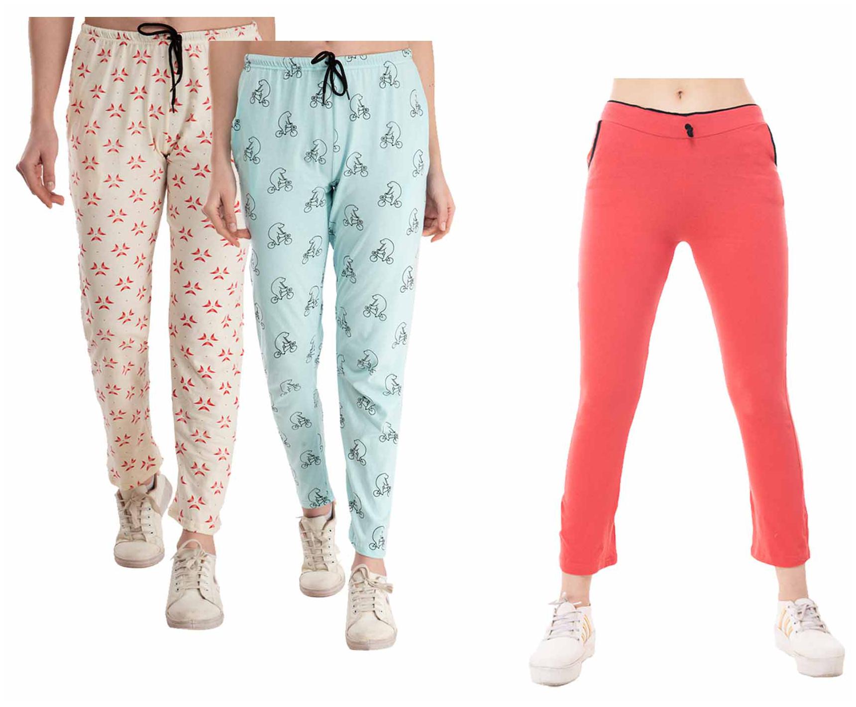 

Kavya Women Regular fit Cotton Printed Track pants - Multi
