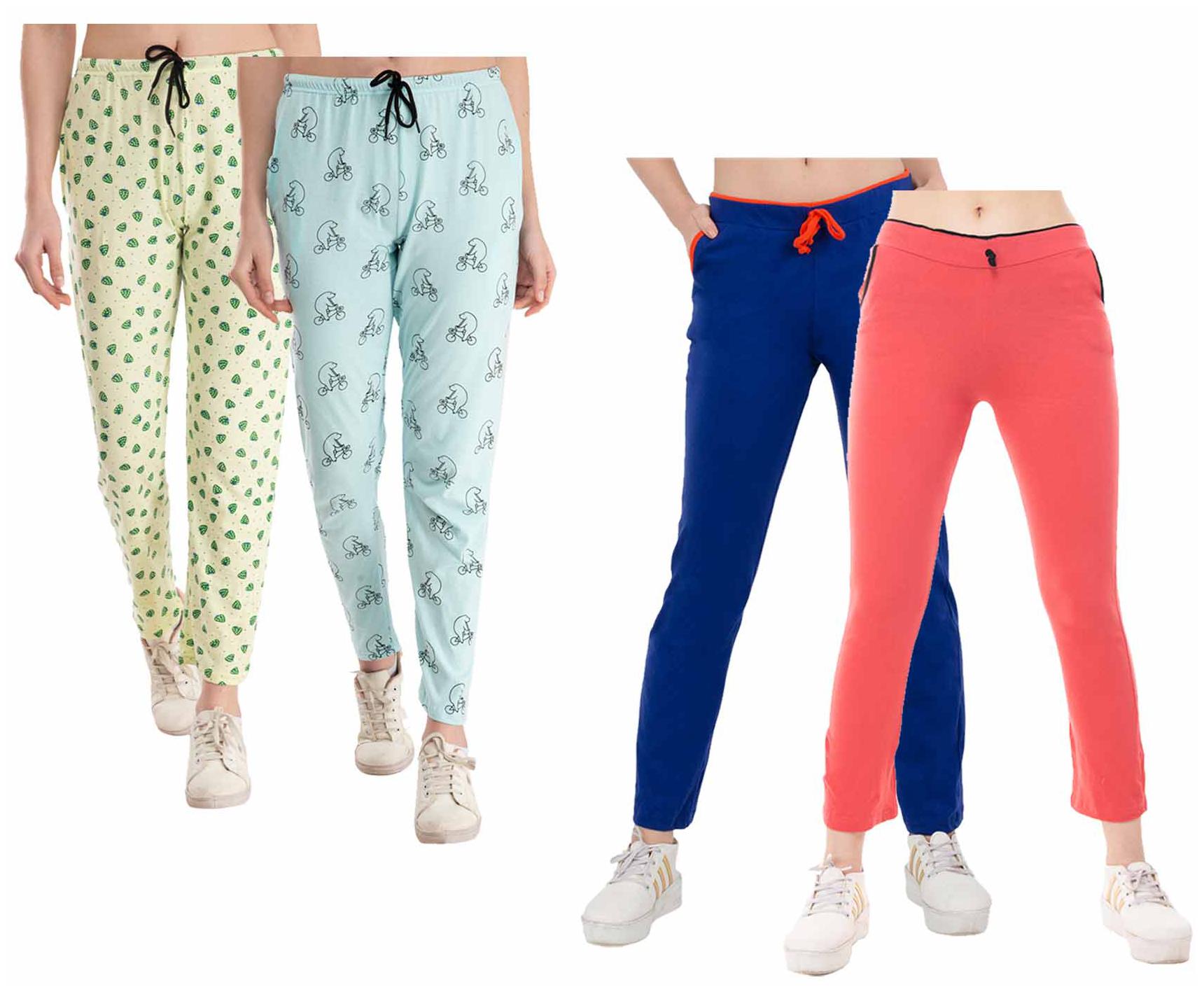 

Kavya Women Regular fit Cotton Printed Track pants - Multi