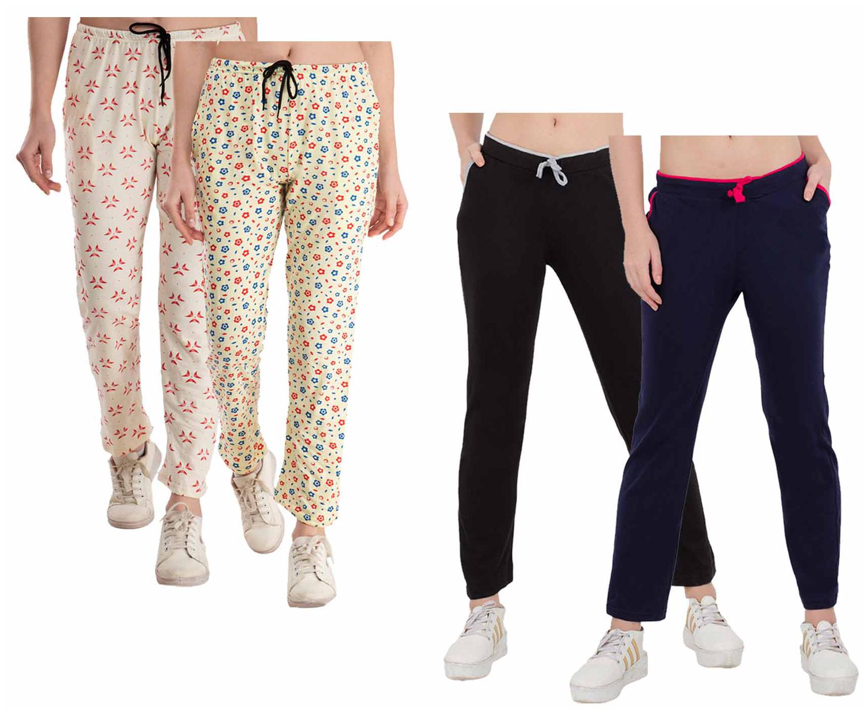

Kavya Women Regular fit Cotton Printed Track pants - Multi