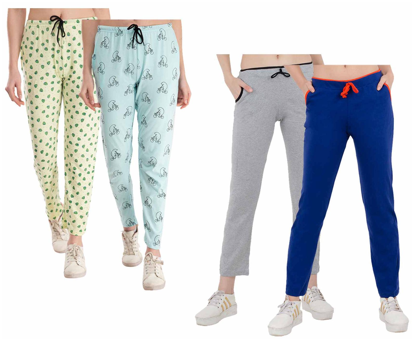

Kavya Women Regular fit Cotton Printed Track pants - Multi