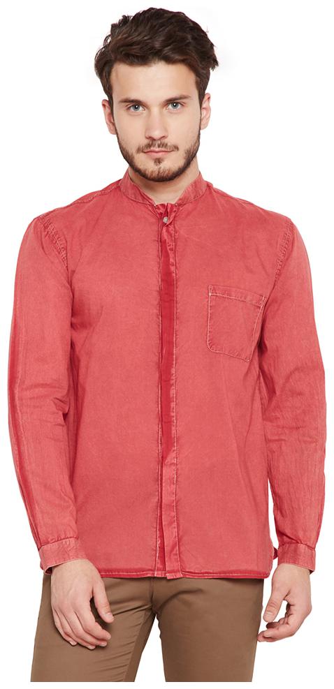 

OXOLLOXO Men Pink Solid Regular Fit Casual Shirt