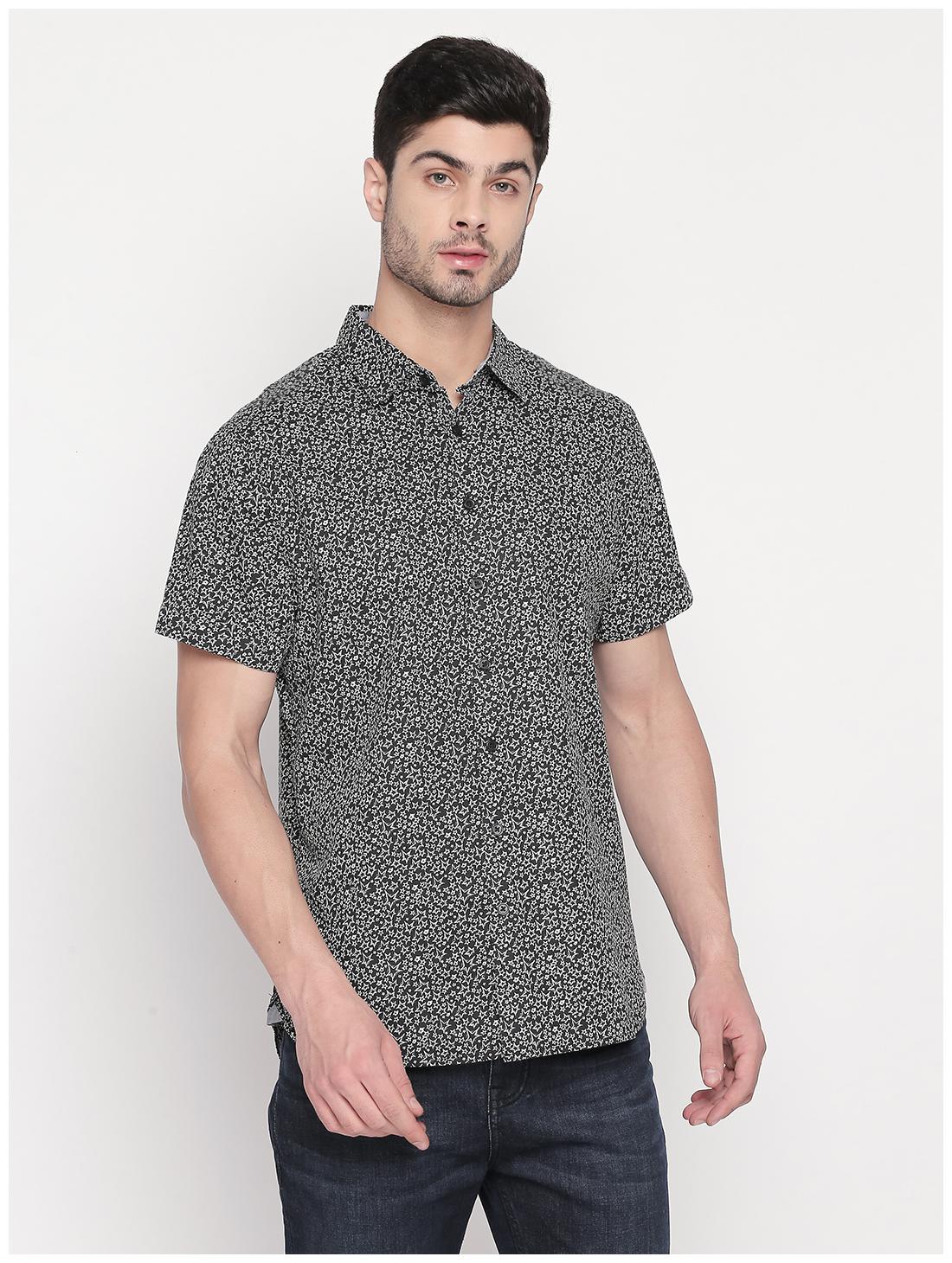 

Kenneth Cole Men Black Pinstrips Regular Fit Casual Shirt