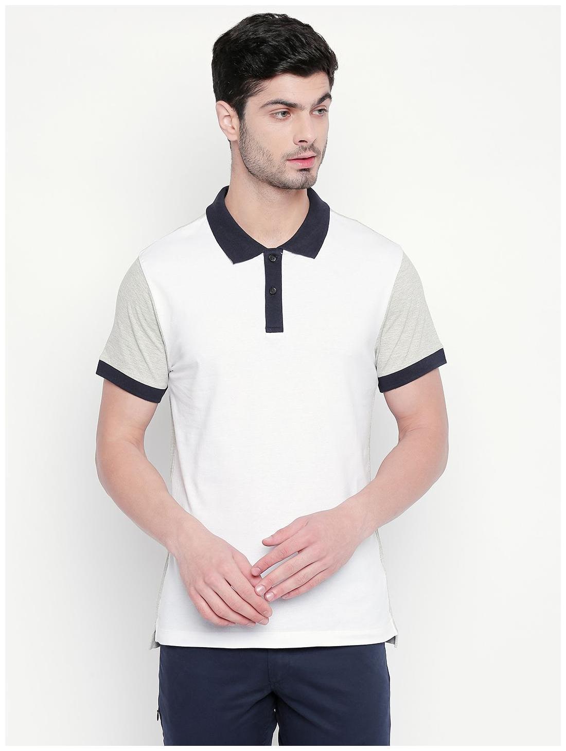 

Kenneth Cole Men White Slim fit Cotton Polo collar T-Shirt - Pack Of 1