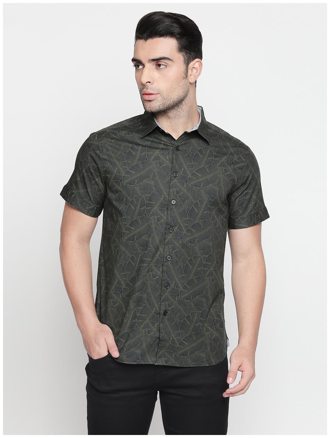 

Kenneth Cole Men Blue Abstract Regular Fit Casual Shirt