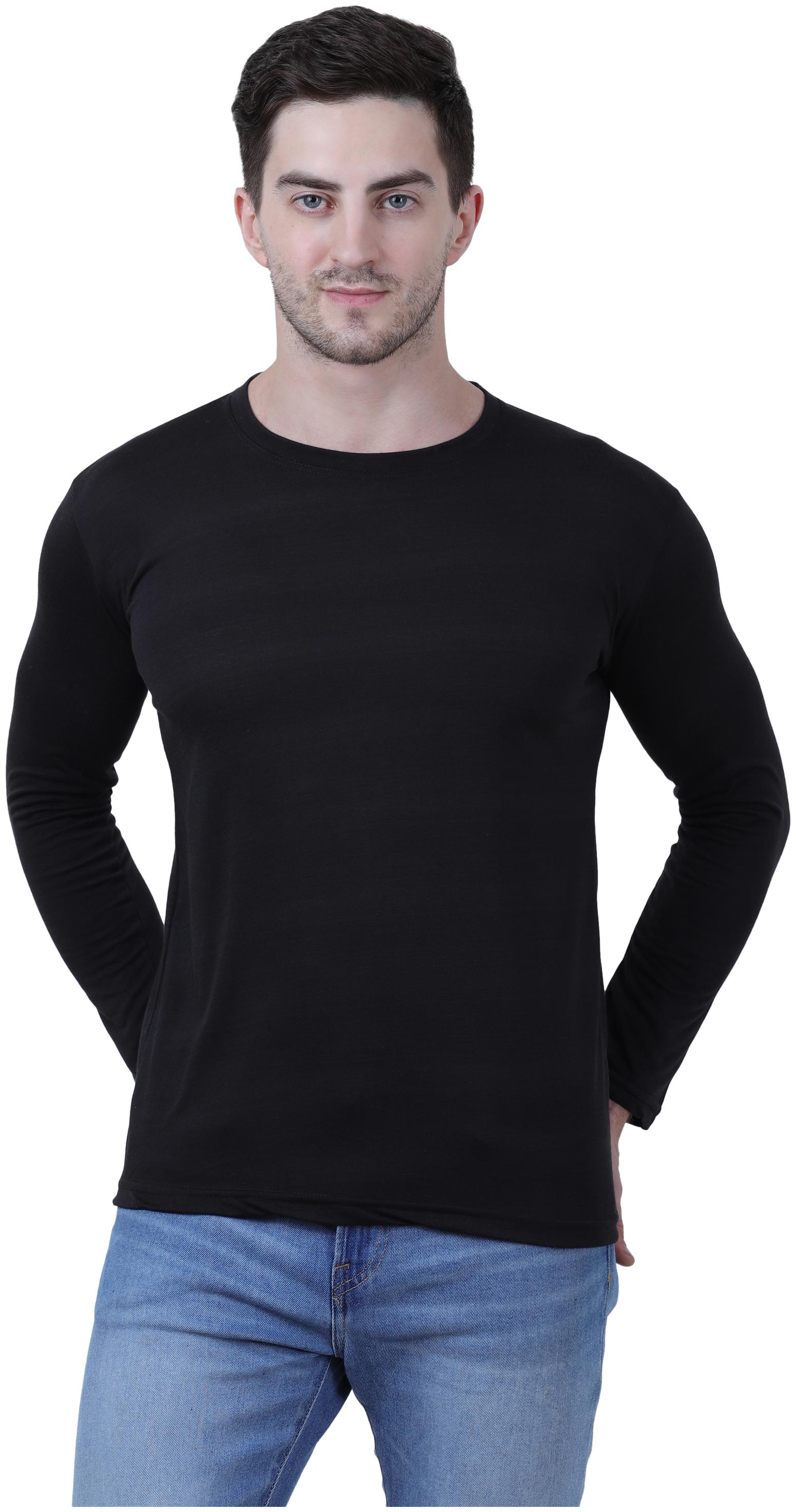 

KETEX Men Black Regular fit Cotton Blend Round neck T-Shirt - Pack Of 1