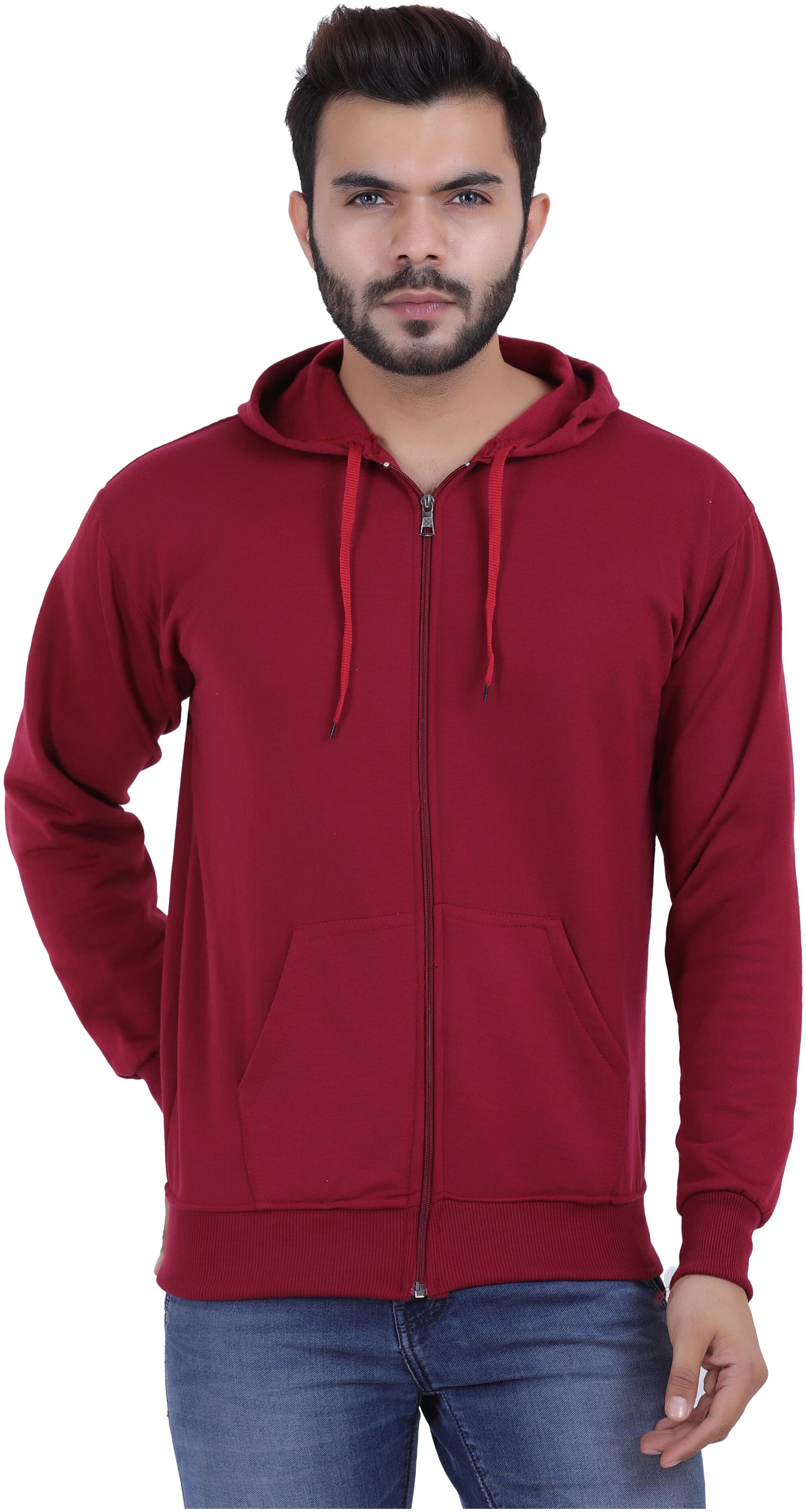 

KETEX Men Maroon Hooded Hoodie