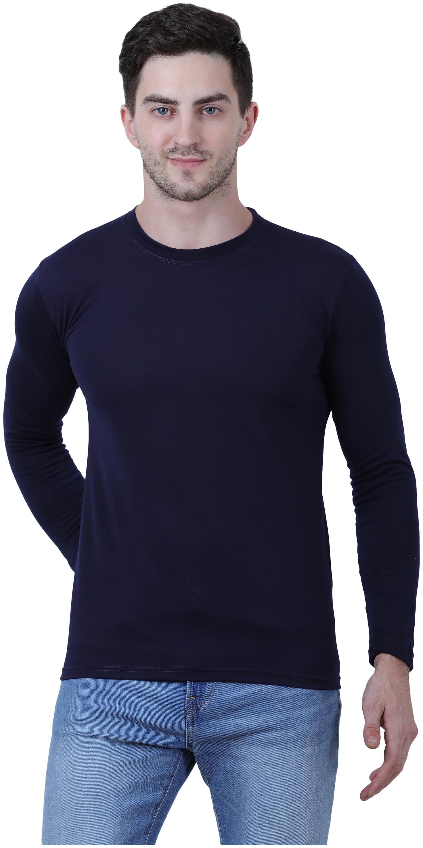 

KETEX Men Navy blue Regular fit Cotton Blend Round neck T-Shirt - Pack Of 1